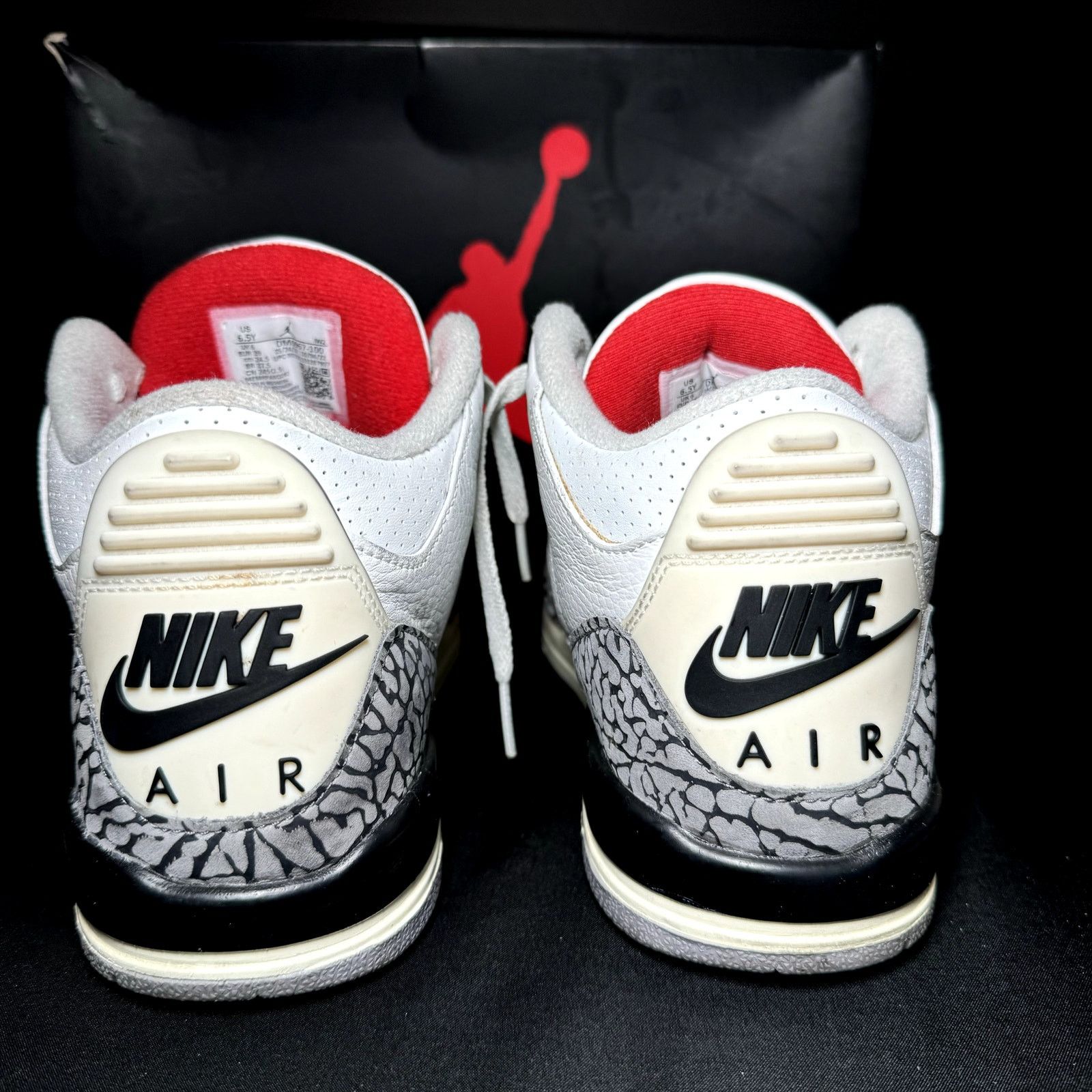Jordan Brand × Nike Size 6.5 Nike Air Jordan 3 Retro GS White Cement Reimagined Size US 6.5 / EU 39-40 - 5 Thumbnail