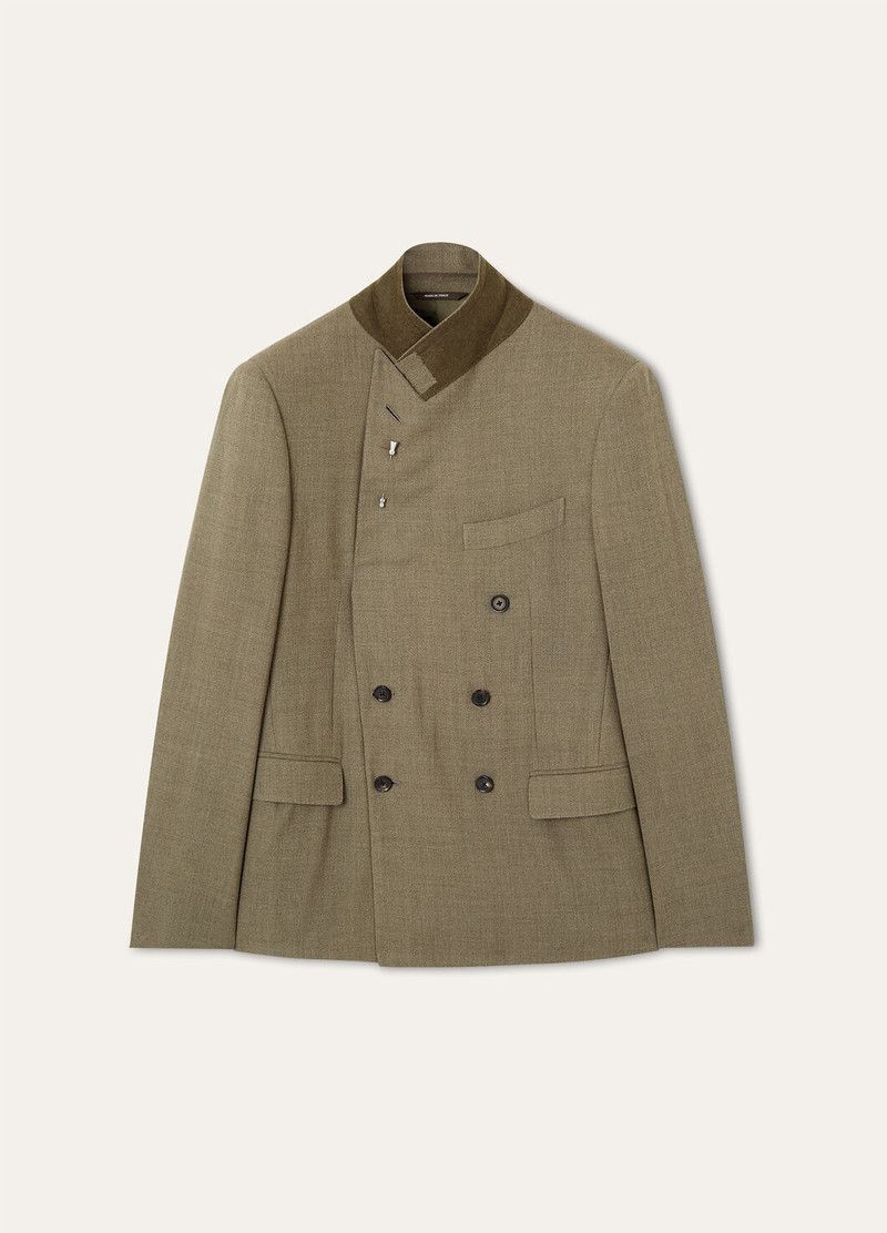 Loro Piana o1srvl11e0426 FAP2825 Milano Blazer in Khaki Size US L / EU 52-54 / 3 - 8 Thumbnail