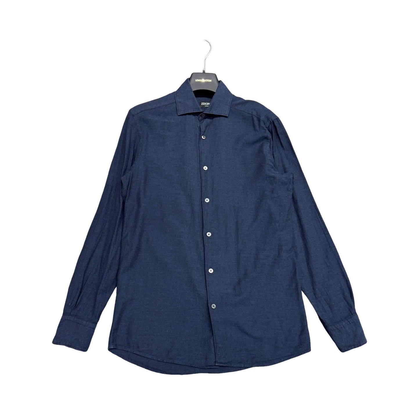 Z Zegna Zegna Cashco Cotton Cashmere Button Up Shirt Size S Size US S / EU 44-46 / 1 - 1 Thumbnail