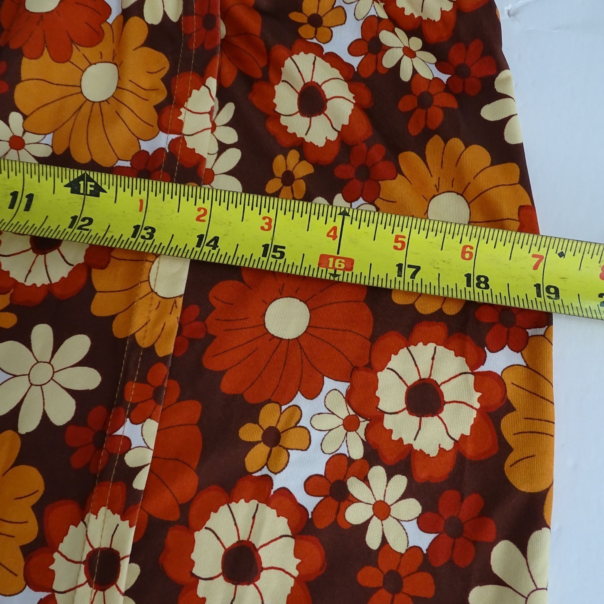 Shein Shein Curve Retro Floral Brown 2-Pc Top & Skirt Size OXL 12 Size 31" - 10 Thumbnail