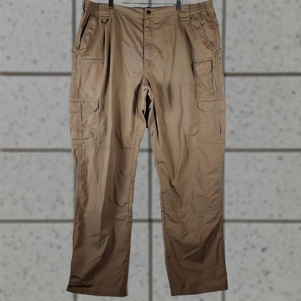 Vintage 5.11 Tactical Pants 44x34 Men’s Khaki Tan Cargo Military Workwear Canvas Cotton Pocket Straight Flat Front Regular Fit Size US 44 / EU 60 - 1 Thumbnail