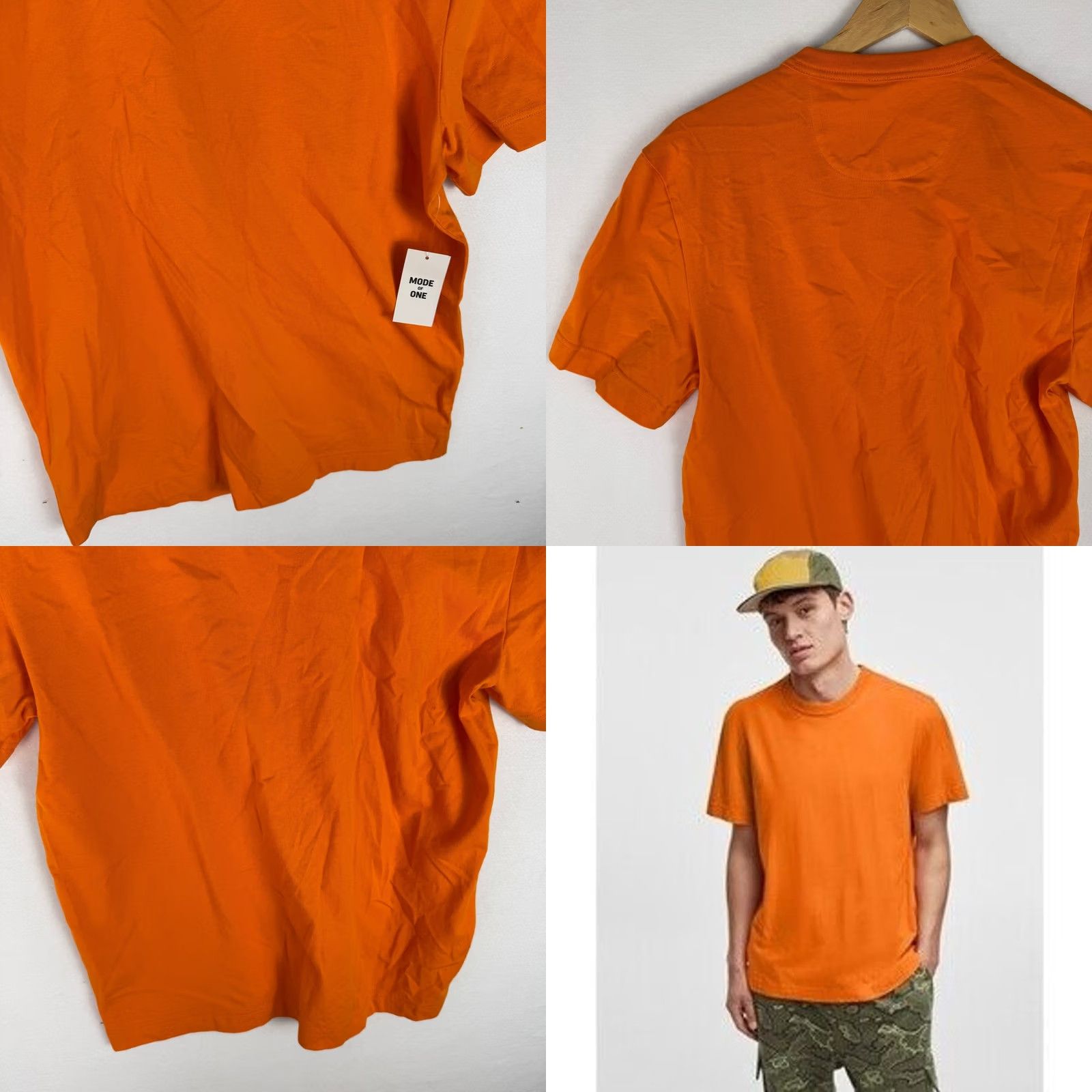 Vintage Mode of One Mens EVRYDAY T TABLE T-Shirt Voltage Orange Small Cotton Crew Neck Short Sleeve Basic 100187076MN Size US S / EU 44-46 / 1 - 9 Thumbnail