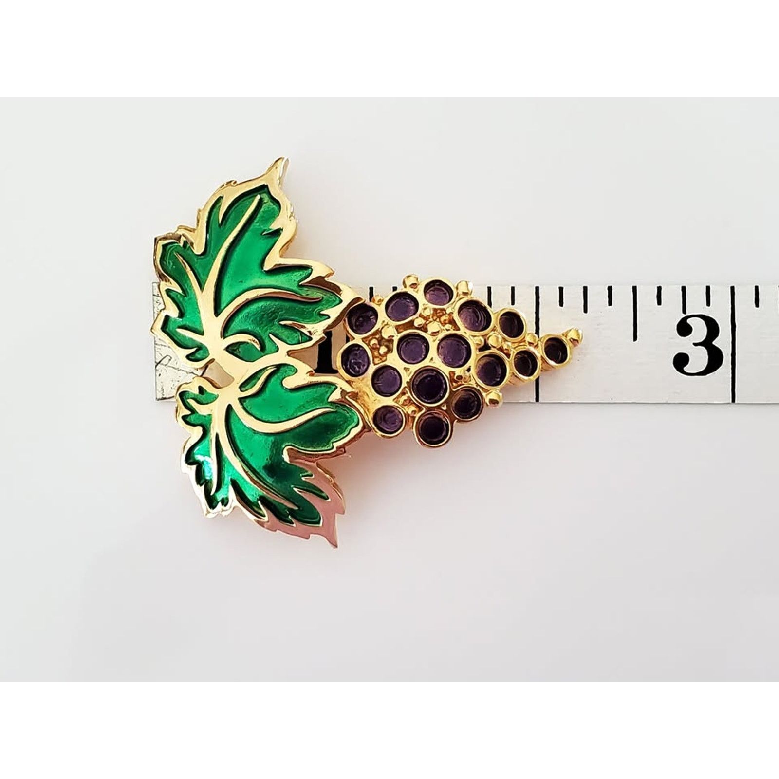 Other Vintage Napier Designer Purple Grape Enamel Brooch Size ONE SIZE - 6 Thumbnail