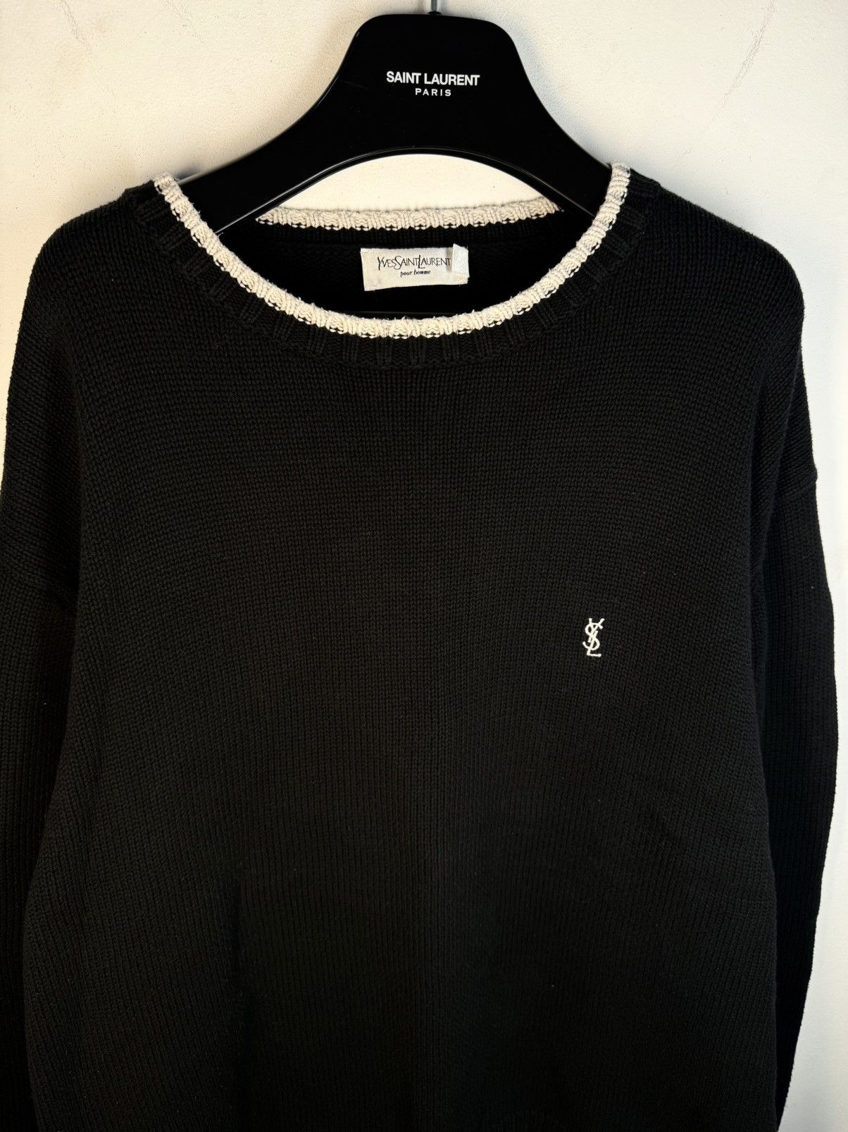 Yves Saint Laurent Black YSL Sweater Knit Size US XXL / EU 58 / 5 - 12 Thumbnail