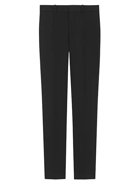 Saint Laurent Paris o1s1wg111124 Dup / Low-Rise Pants Stretch Gabardine in Black Size 32" / US 10 / IT 46 - 1 Thumbnail