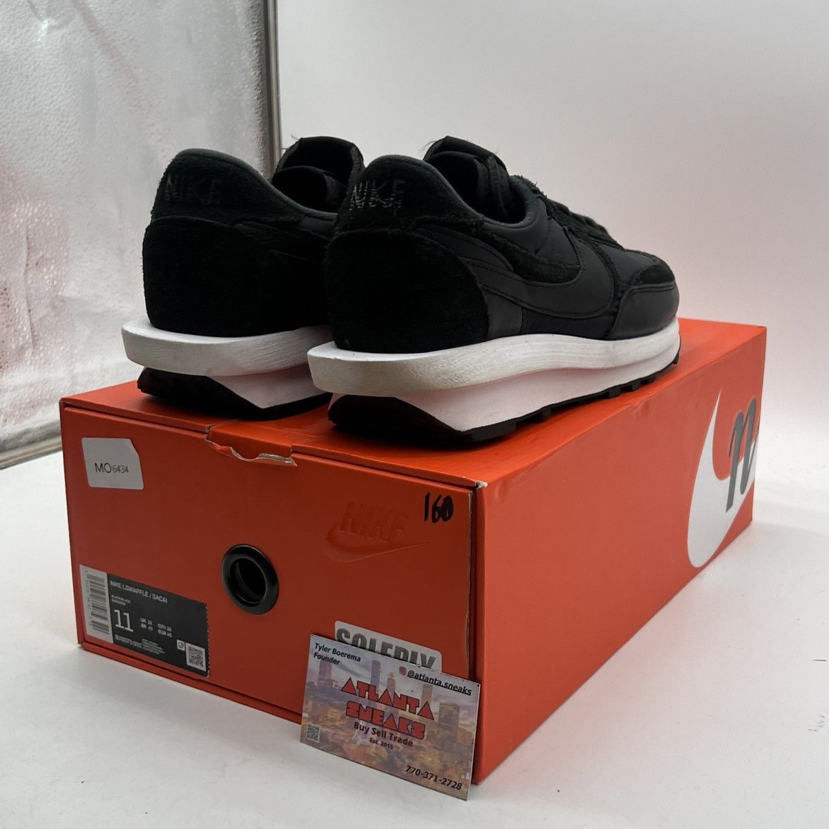 Nike Sacai x LDWaffle black nylon Size US 11 / EU 44 - 5 Thumbnail