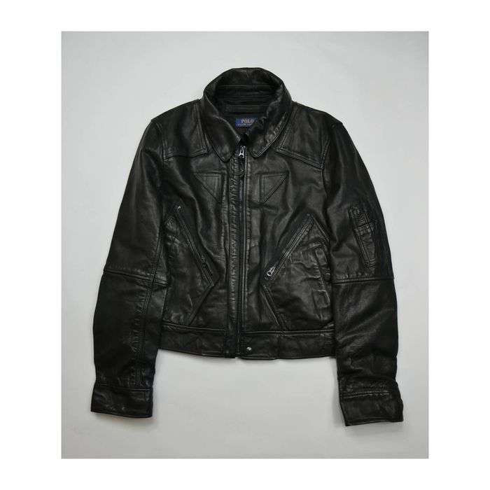 Polo Ralph Lauren women's POLO RALPH LAUREN 100% leather bomber jacket,  large