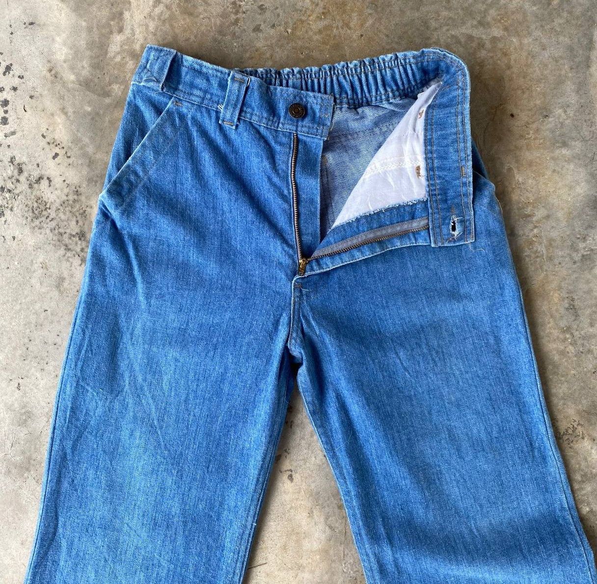 Levi's Vintage Clothing RARE 70S LEVIS 648 FLARE DENIM ORANGE TAG ZIP TALON Size US 29 - 3 Thumbnail