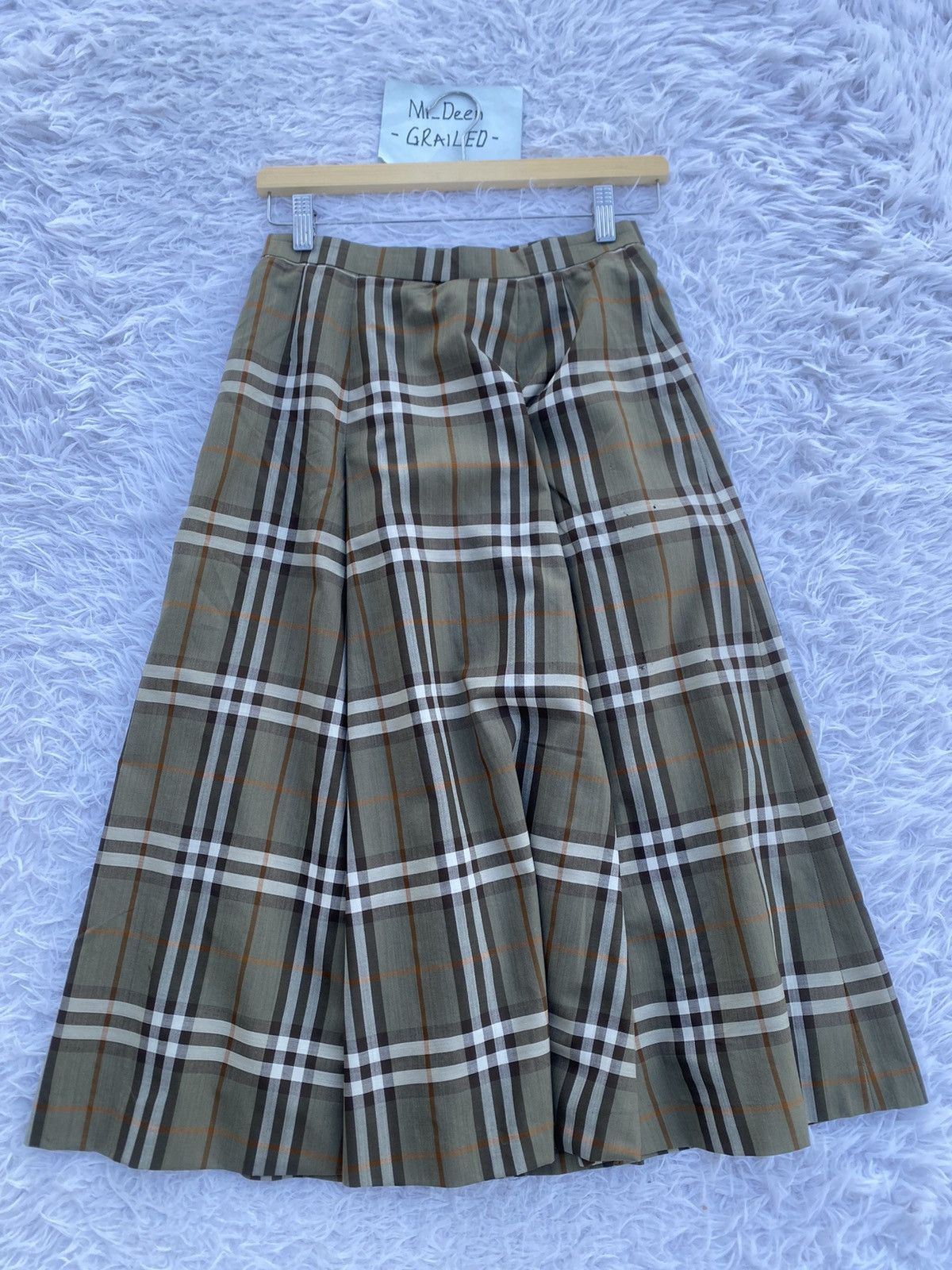 Burberry Rare Vintage 90s Burberry Checkered Midi Skirt Size 26" / US 2 / IT 38 - 17 Thumbnail