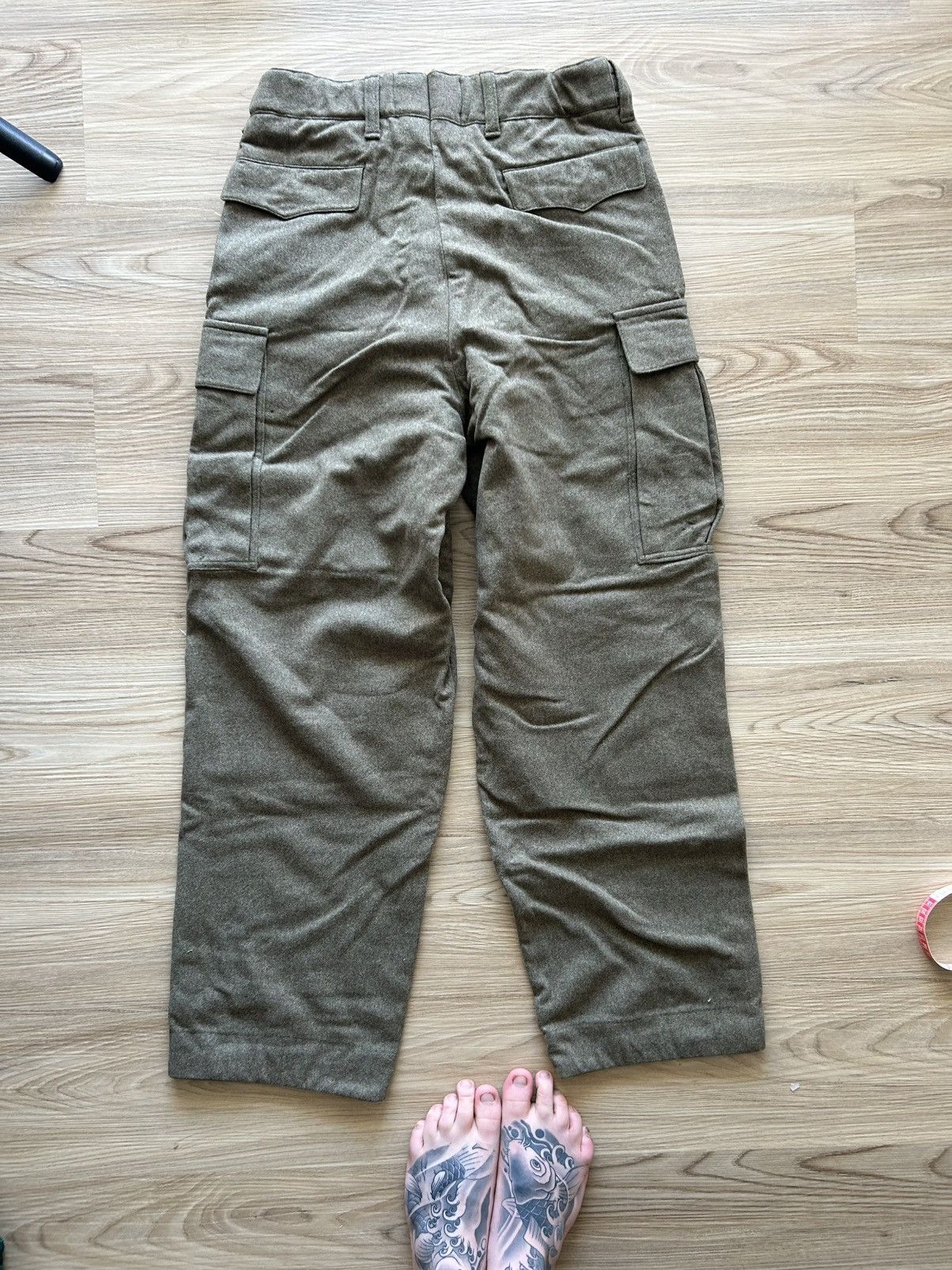 Vintage Vintage 80s Heavy Wool Military Cargo Pants Size US 32 / EU 48 - 10 Thumbnail