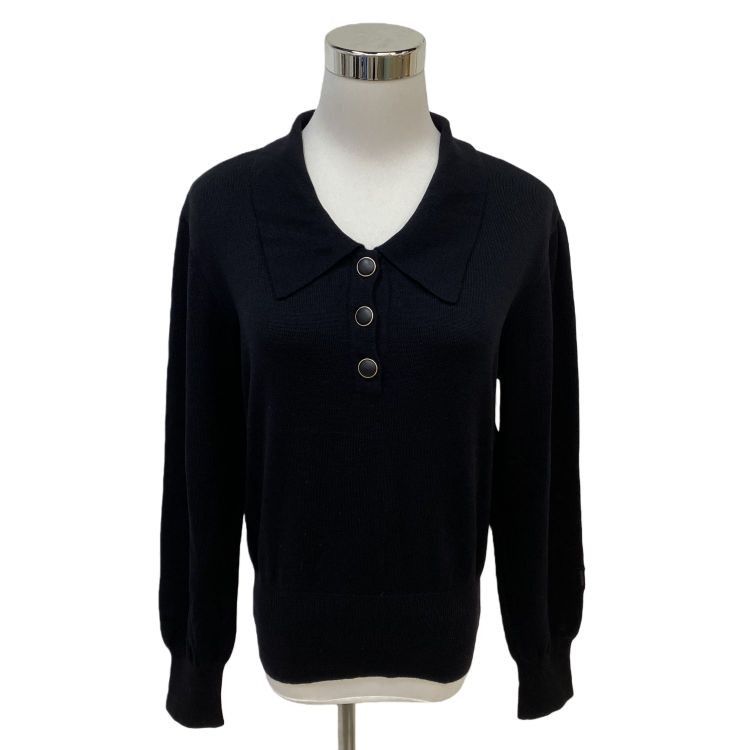 Dior Christian Dior Black Knit Sweater Size L Size L / US 10 / IT 46 - 1 Thumbnail