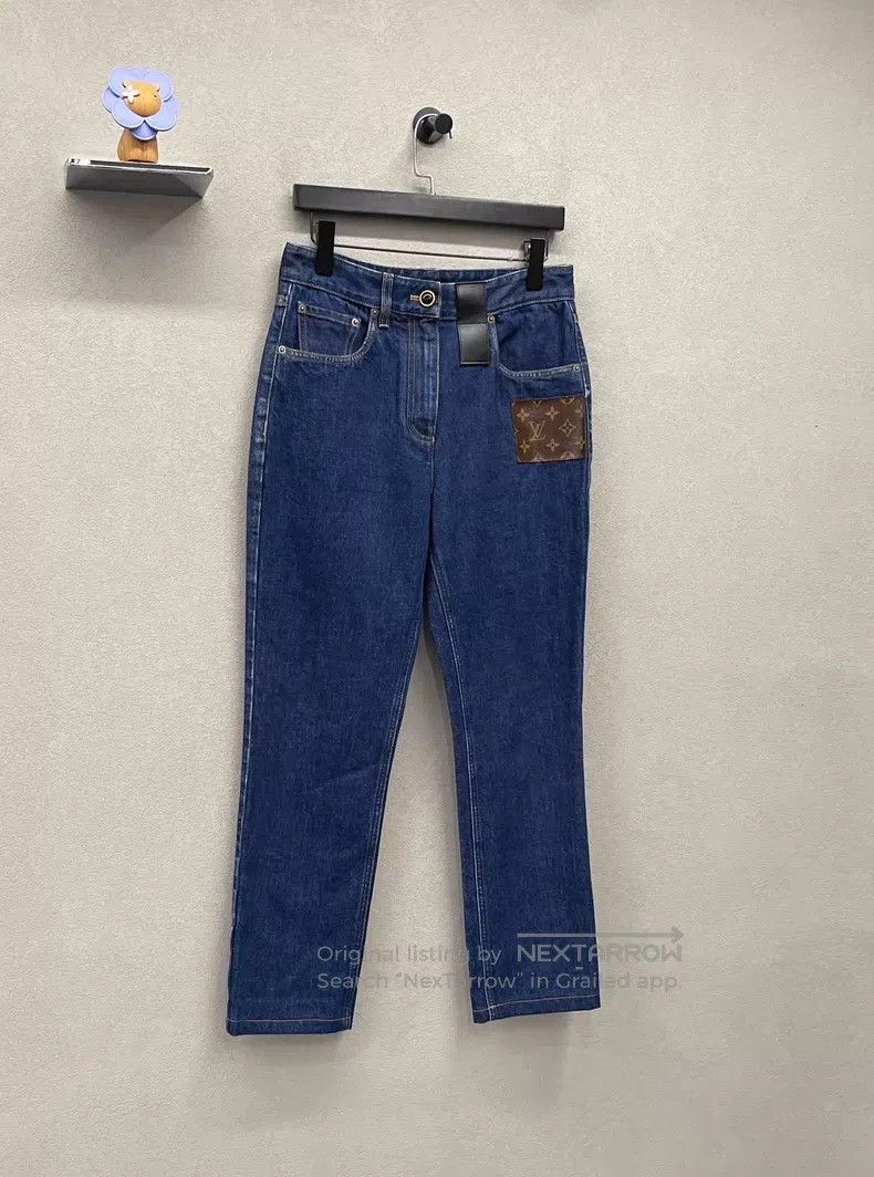 Louis Vuitton Louis Vuitton Straight-leg blue jeans with presbyopia jean Size US 38 / EU 54 - 3 Thumbnail
