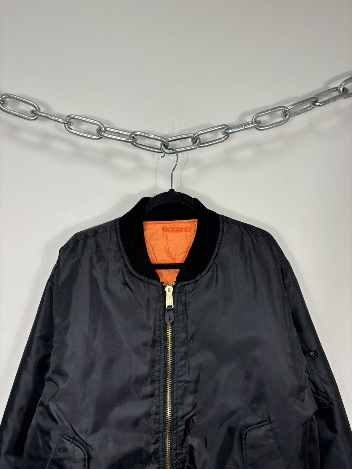 Vintage Vintage MA-1 Black Military Reversible Flight Bomber Jacket Size US XL / EU 56 / 4 - 4 Thumbnail