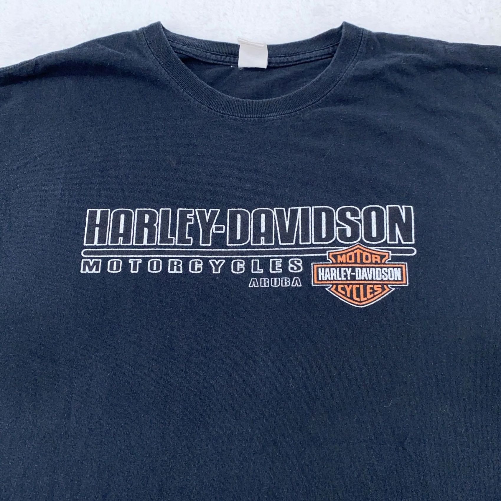 Harley Davidson Harley-Davidson Shirt Mens 2XL Black Aruba Bar & Shield Graphic Print Crew Neck Short Sleeve T-Shirt Classic Motorcycle Tee Size US XXL / EU 58 / 5 - 2 Thumbnail