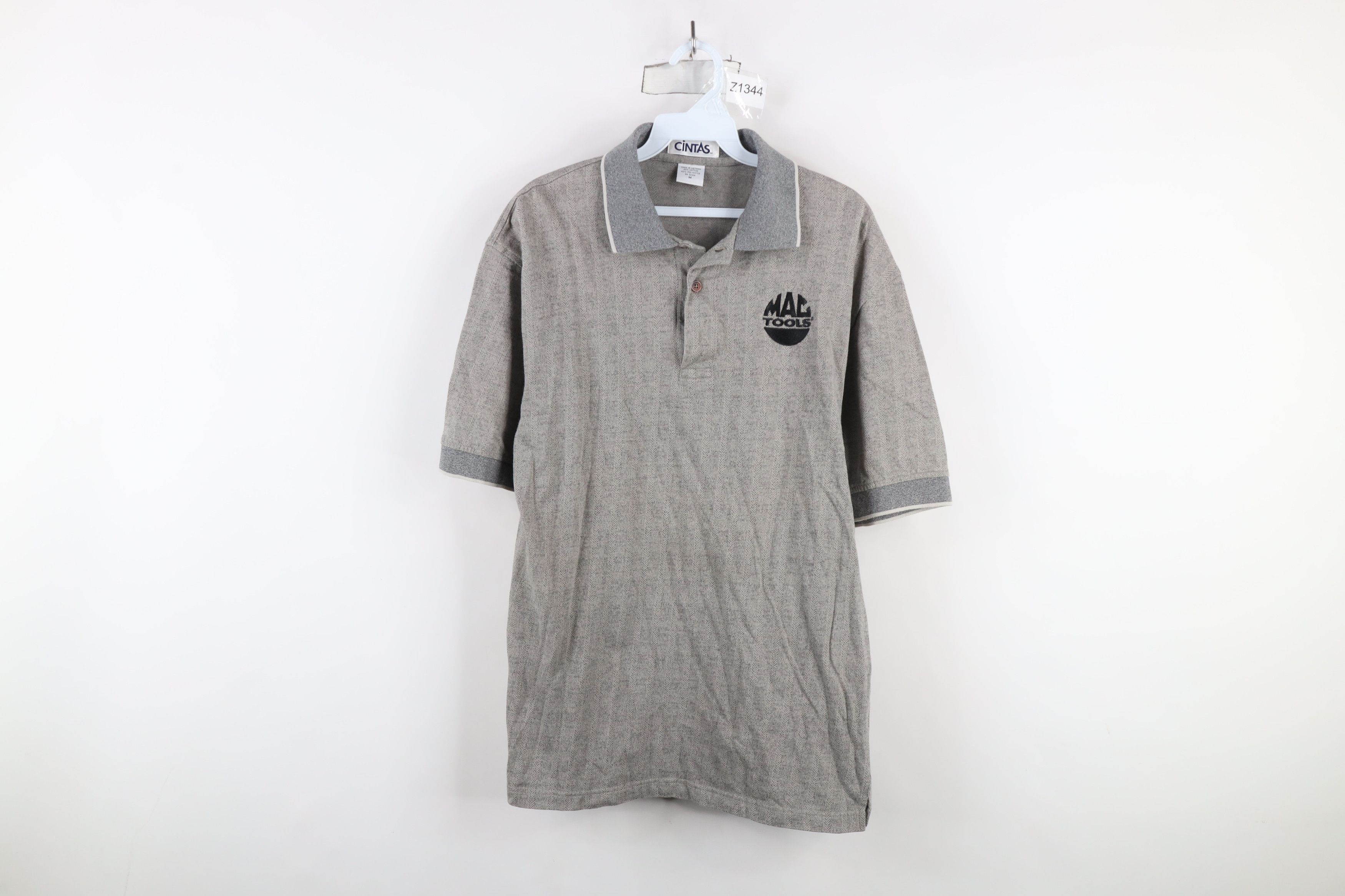 Vintage Vintage 90s MAC Tools Herringbone Striped Golf Polo Shirt Size US M / EU 48-50 / 2 - 1 Thumbnail