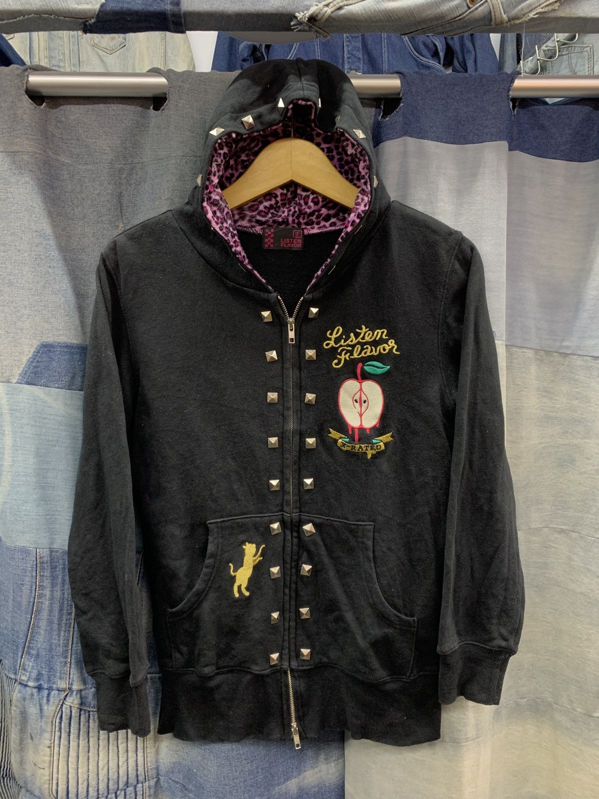 Hysteric Glamour × If Six Was Nine × Japanese Brand 2000s japan y2k studded hoodie listen flavor Size US S / EU 44-46 / 1 - 5 Thumbnail