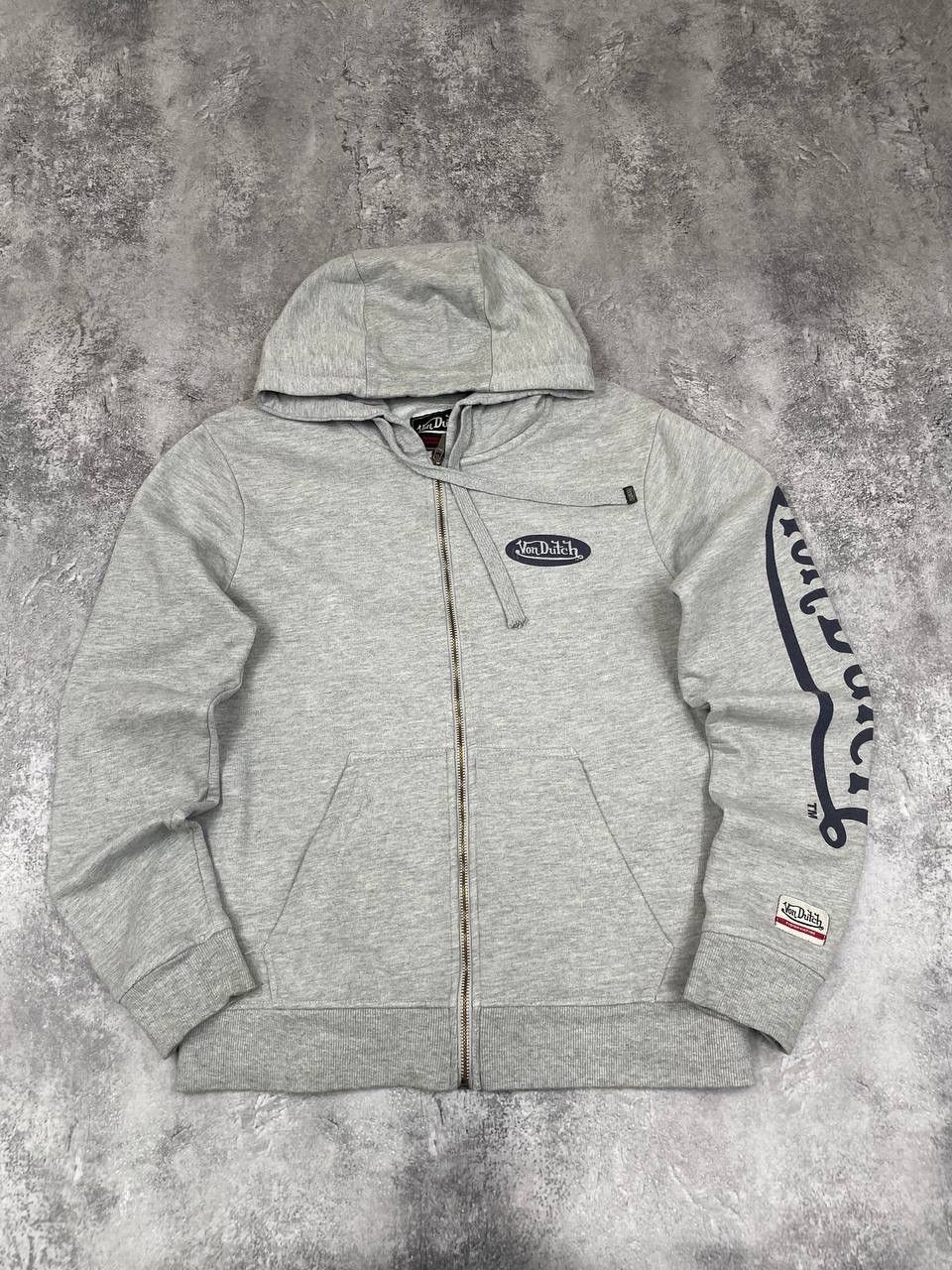 Von Dutch Von Dutch Men Cotton Hoodie Zip Grey Size S Size US S / EU 44-46 / 1 - 1 Thumbnail