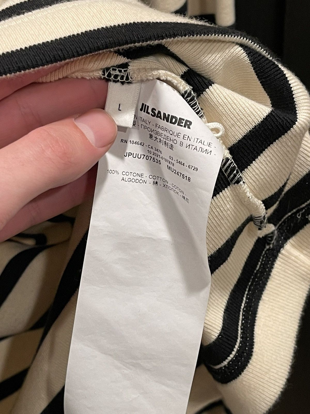 Jil Sander Jil Sander Striped Longsleeve Size US L / EU 52-54 / 3 - 5 Thumbnail