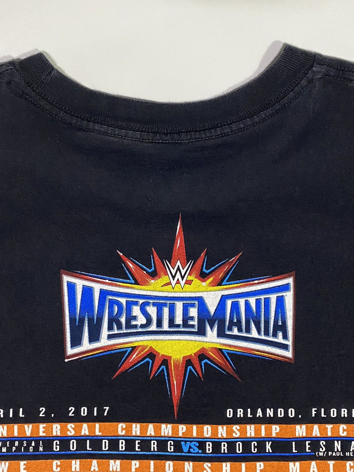 Vintage × WWE Wrestlemania 2017 (Orlando, FL) t shirt (sz Boys L) Size US S / EU 44-46 / 1 - 12 Thumbnail
