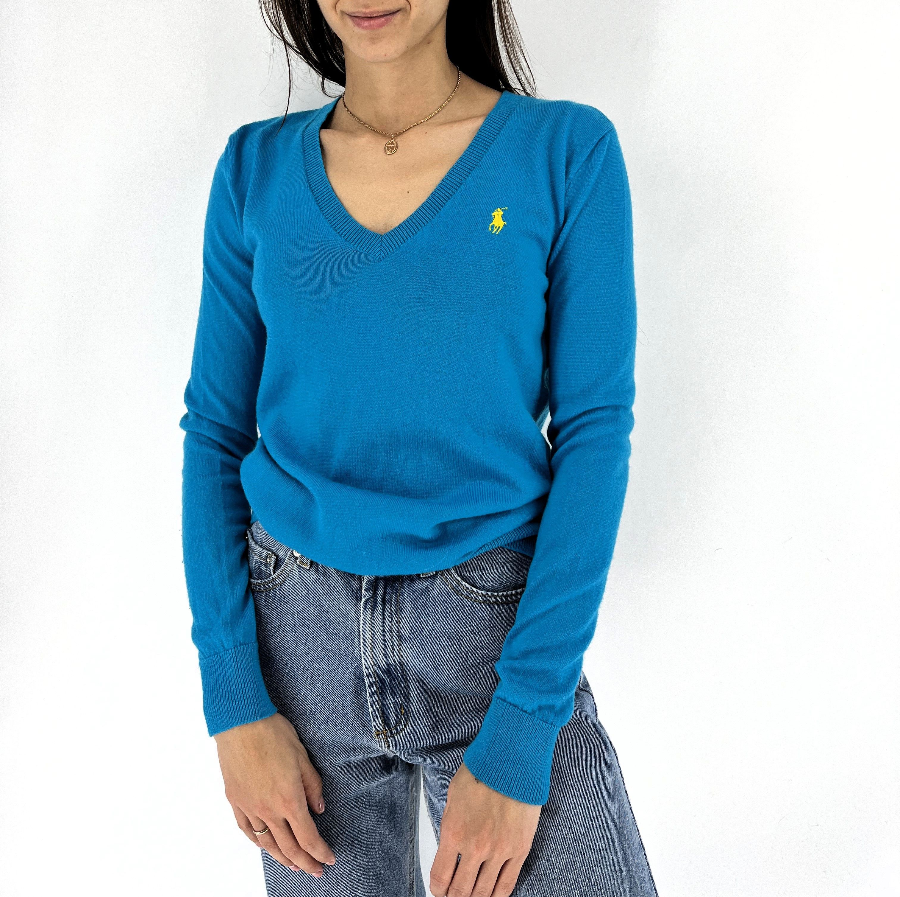 Polo Ralph Lauren × Ralph Lauren Vintage Polo Ralph Lauren V-neck Knit Sweater Jumper Size M / US 6-8 / IT 42-44 - 1 Thumbnail
