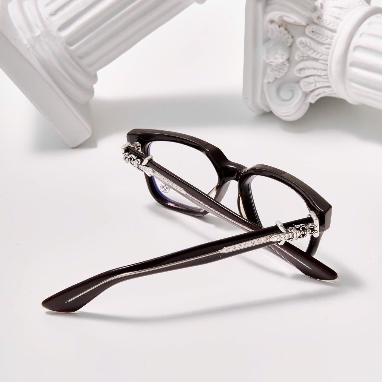 Chrome Hearts CHROME HEARTS VAGILLIONAIRE II CLASSIC BROWN GLASSES Size ONE SIZE - 7 Thumbnail