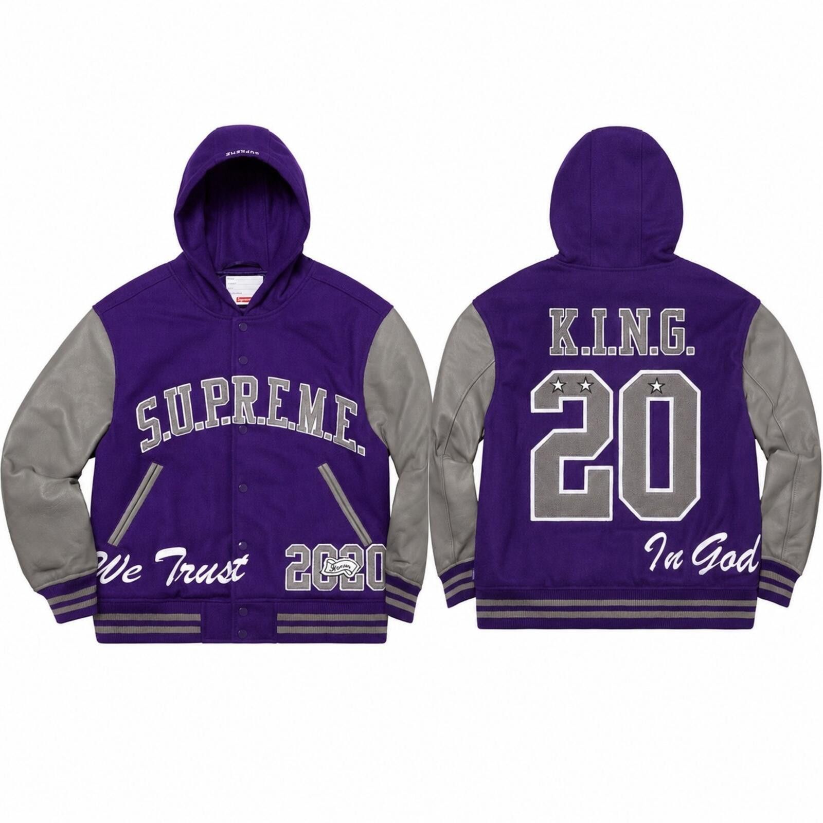 Supreme supreme nike arc corduroy hooded jacket purple 22ss | Grailed