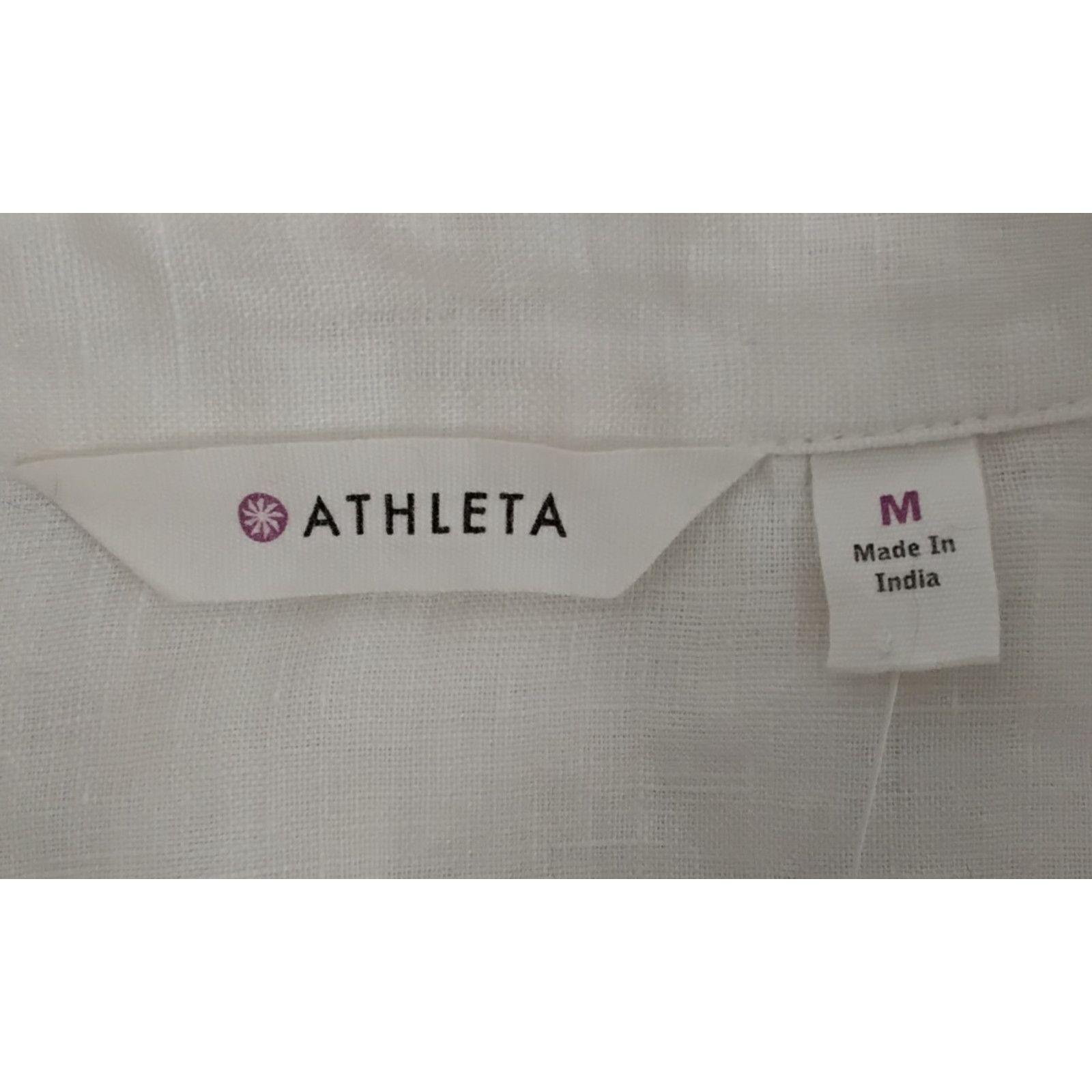 Athleta Athleta Linen Long and Lean Shirt Women's M White NWT Stain Size M / US 6-8 / IT 42-44 - 7 Thumbnail