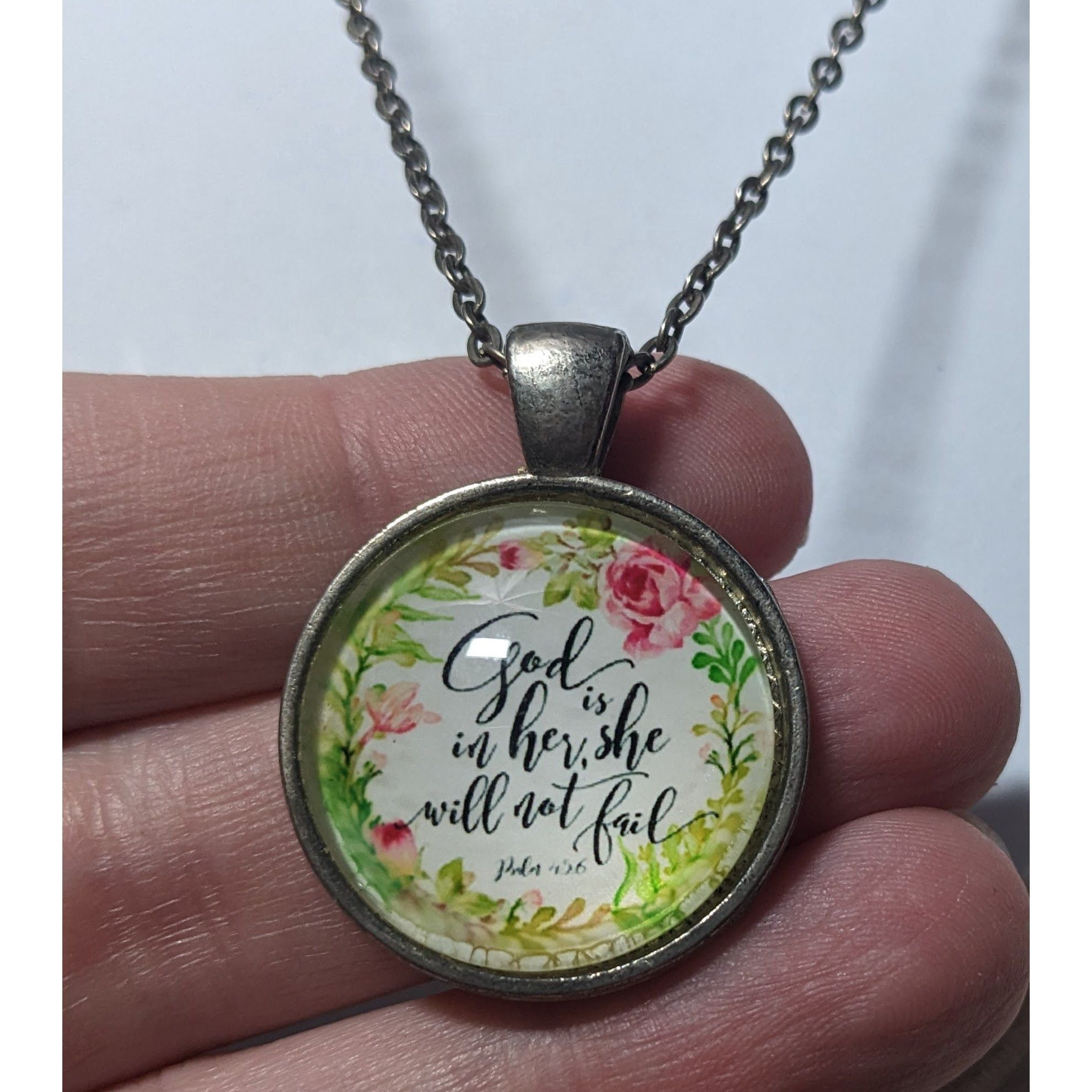 Other Religious Inspirational God Is In Her Pendant Necklace Size ONE SIZE - 9 Thumbnail