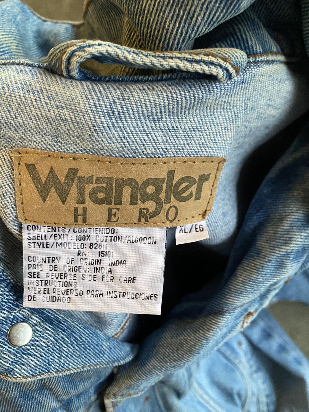 Vintage × Wrangler Vintage Wrangler Denim Jacket Size US XL / EU 56 / 4 - 4 Thumbnail