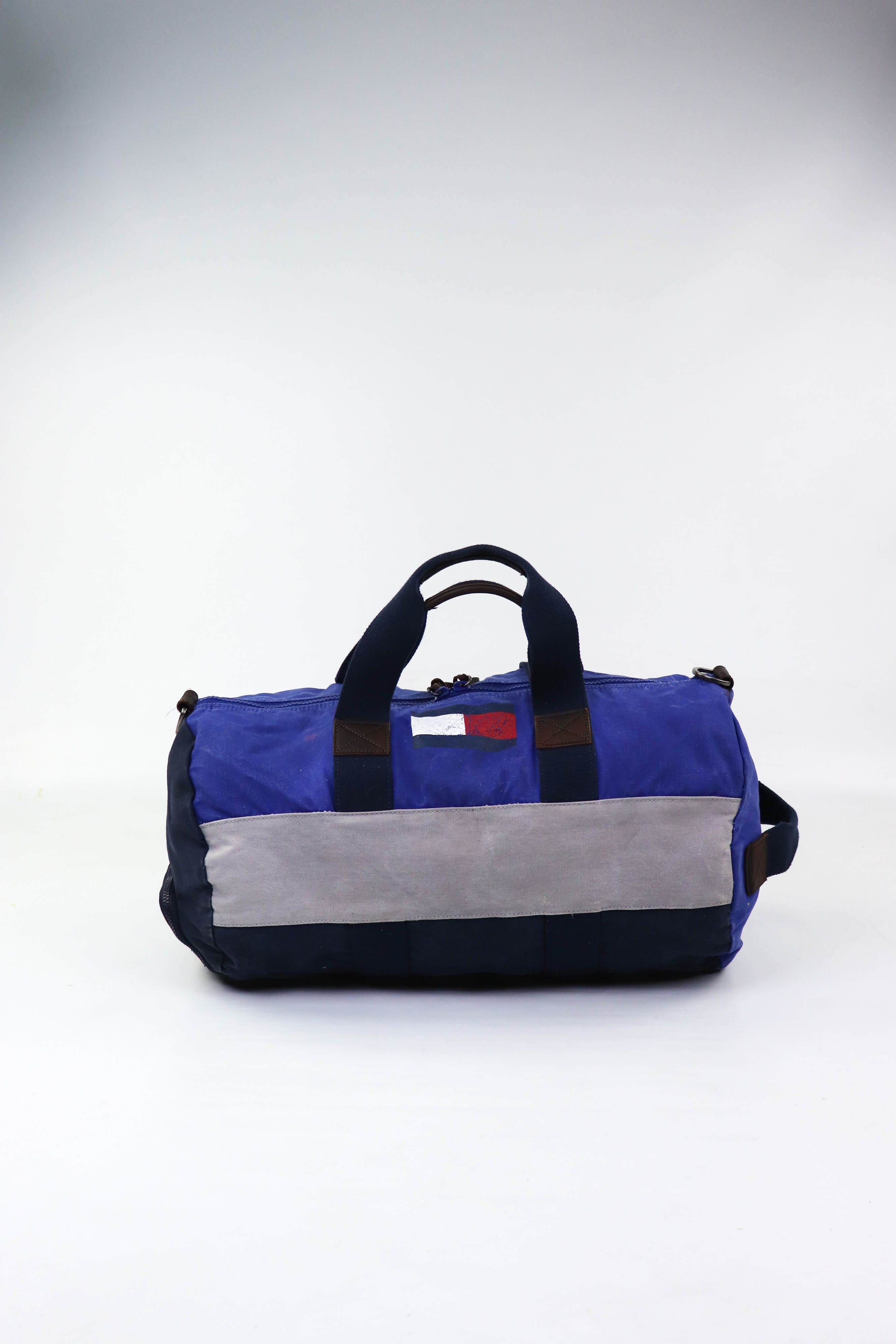 Tommy Hilfiger Tommy Hilfiger Sun Faded Blue/Navy/Gray Canvas Duffle Bag Size ONE SIZE - 1 Thumbnail