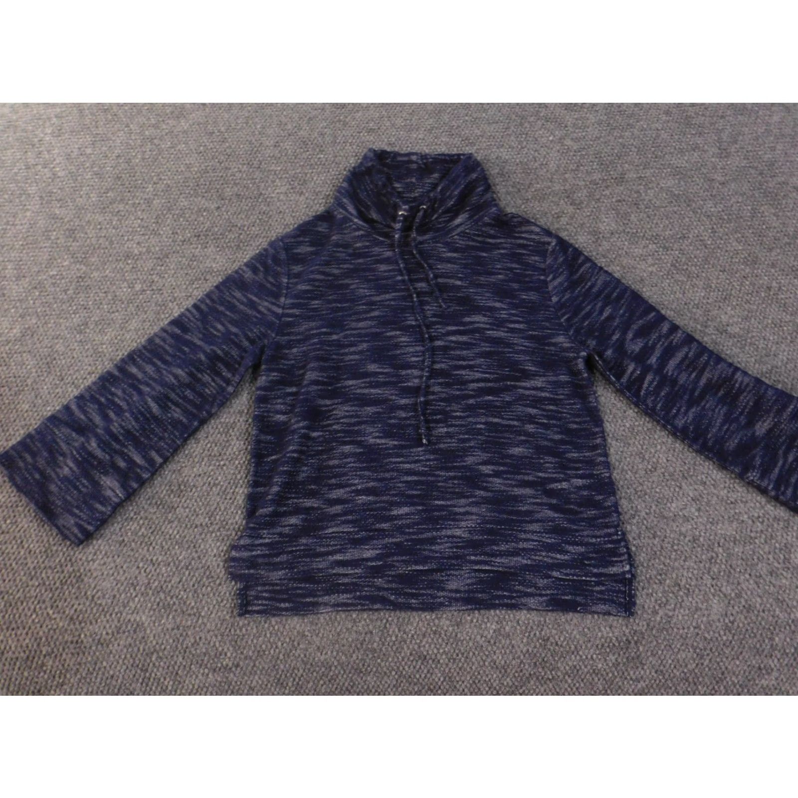 Jones New York Jones New York Sweater Pullover Womens Large Blue Geometric Knit Mock Neck Raglan Sleeve Stretch Regular Vintage: No (Geometric) Size L / US 10 / IT 46 - 4 Thumbnail