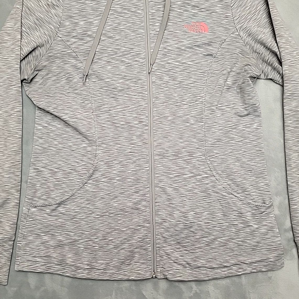The North Face North Face Hoodie Womens L Gray Full Zip Hooded Lightweight Performance Shirt Size L / US 10 / IT 46 - 2 Thumbnail