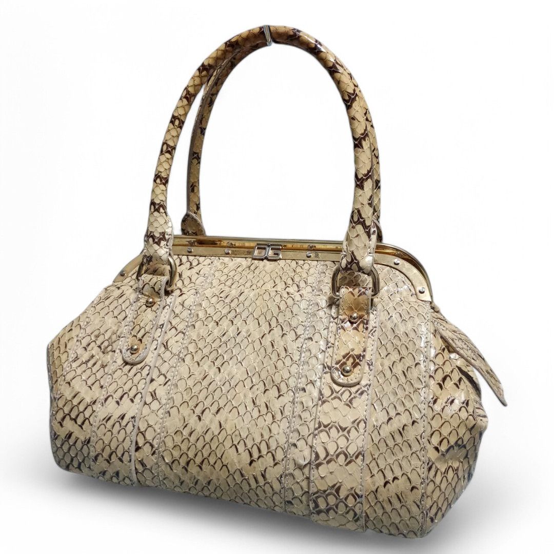 Dolce & Gabbana Dolce & Gabbana - Python Handbag Exotic Leather White Size ONE SIZE - 10 Thumbnail