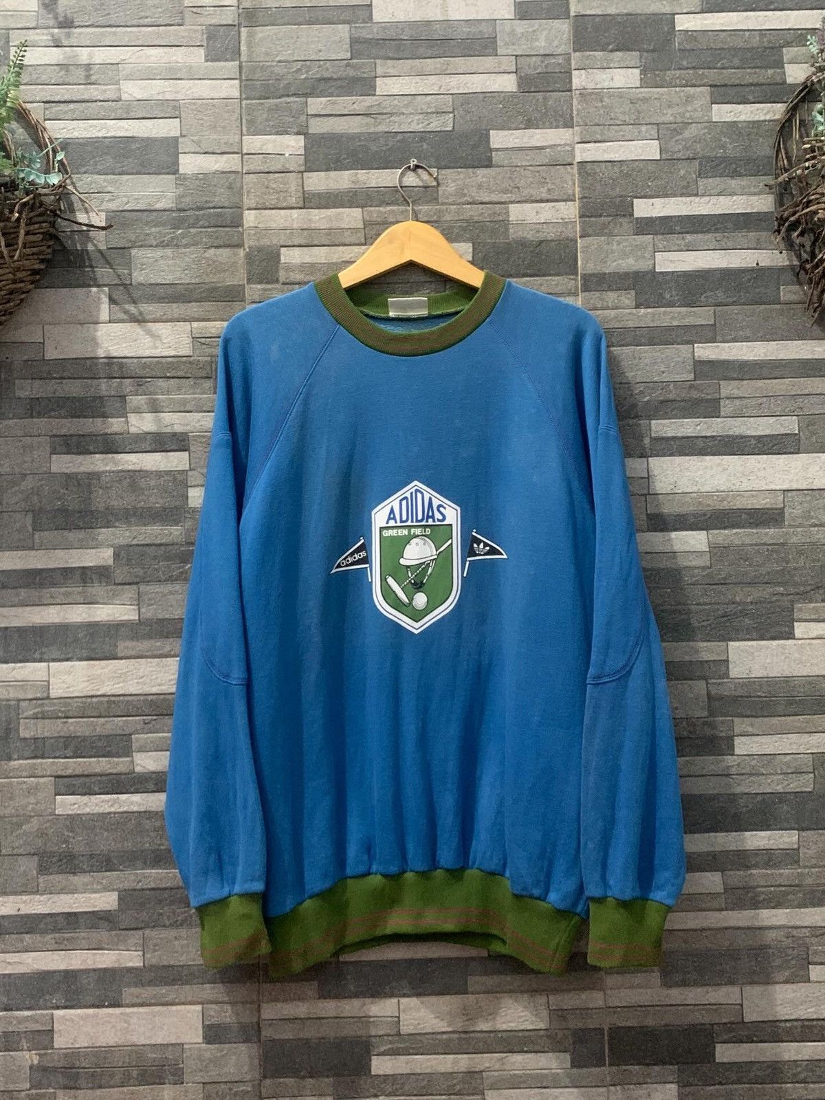 Adidas Vintage Adidas Green Field Polo Team of Champions Crewneck Size US XXL / EU 58 / 5 - 1 Thumbnail