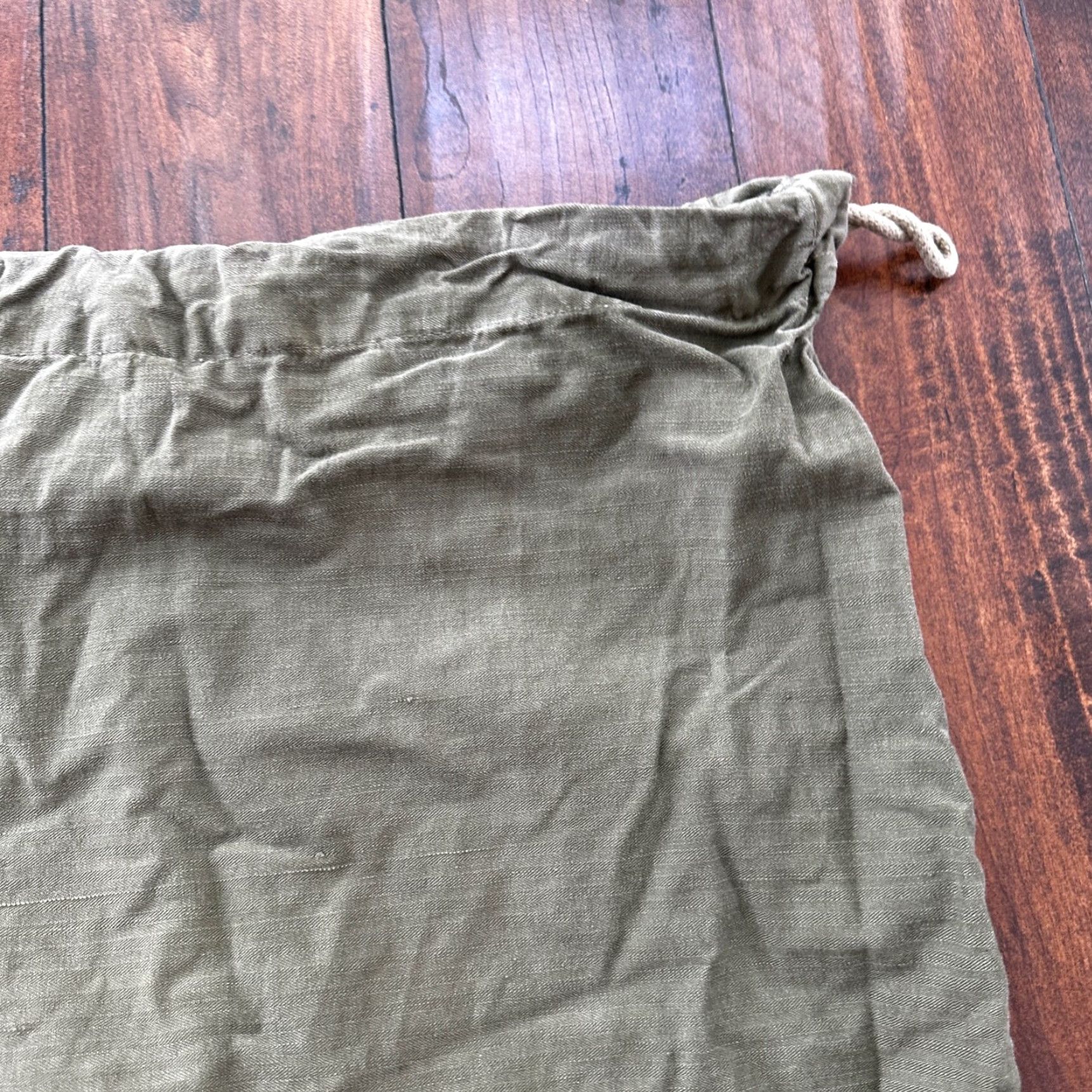 Vintage VINTAGE WWII Canvas Laundry Bag Military HBT Denim 1940s Tan Stencil Mens Size ONE SIZE - 2 Thumbnail