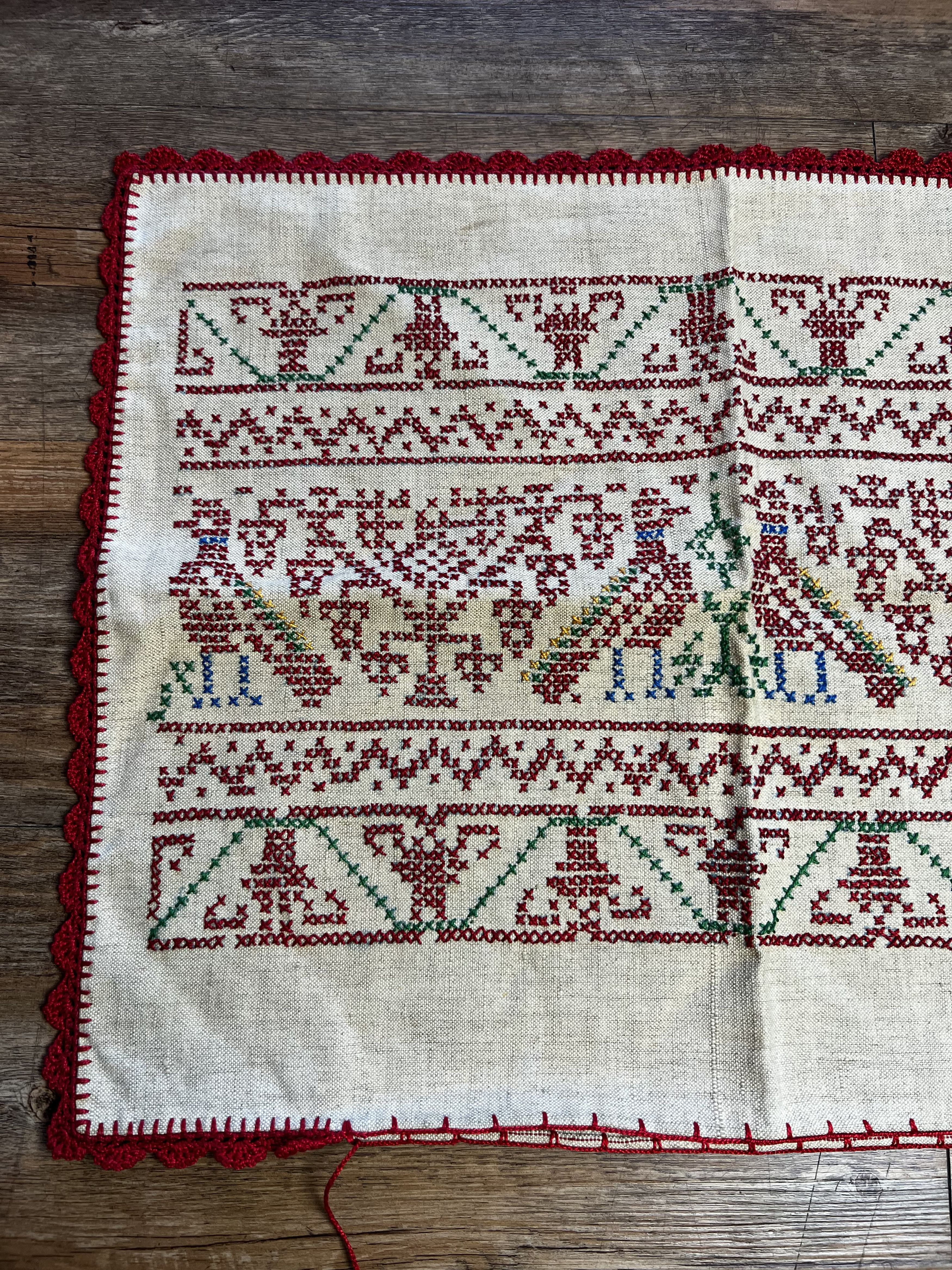 Vintage Vintage Needle Point Cross Stitch Throw Pillow Case Size ONE SIZE - 4 Thumbnail