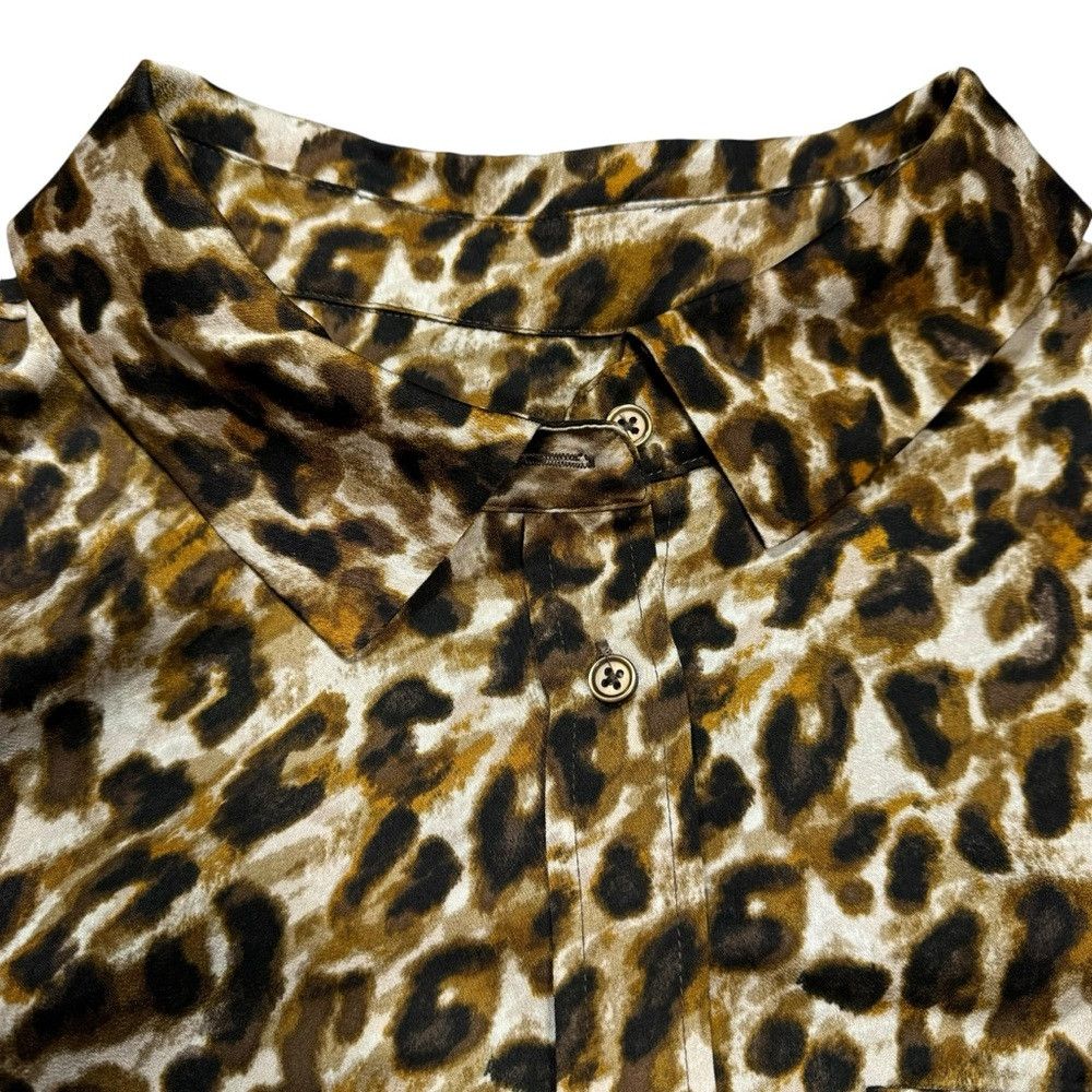 Rebecca Minkoff New Rebecca Minkoff Animal Print Satin Long Sleeve Blouse S Size XXL / US 16-18 / IT 52-54 - 6 Thumbnail