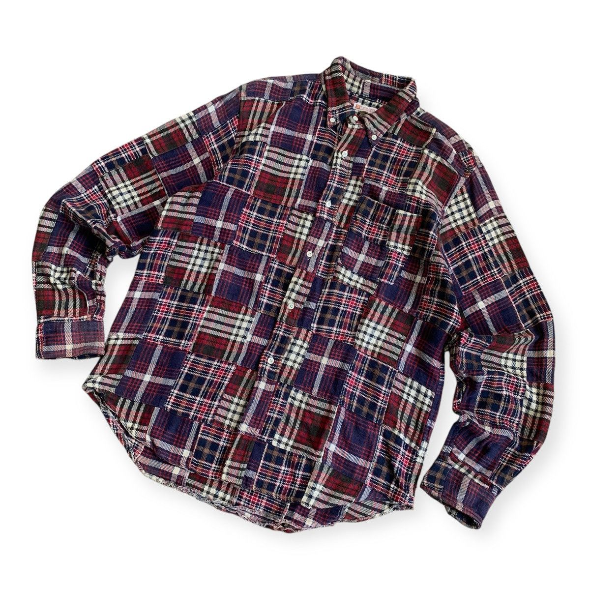 Sugar Cane Sugar Cane Multi Plaid Patchwork Flannel Shirt Size US M / EU 48-50 / 2 - 2 Thumbnail