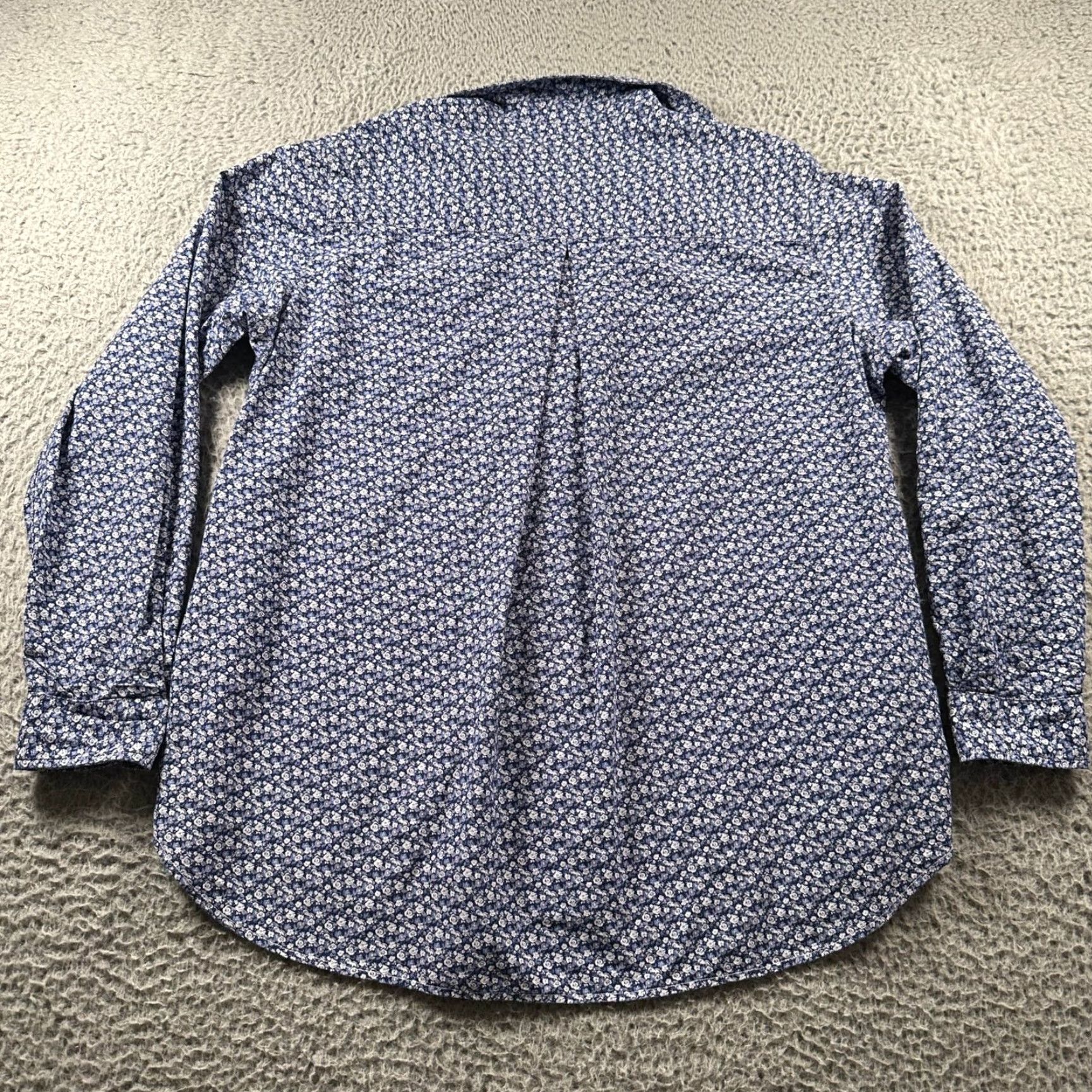 Vintage Grayson Hero Shirt Women's 04 Blue Floral Button Down Long Sleeve Top Casual Size S / US 4 / IT 40 - 4 Thumbnail
