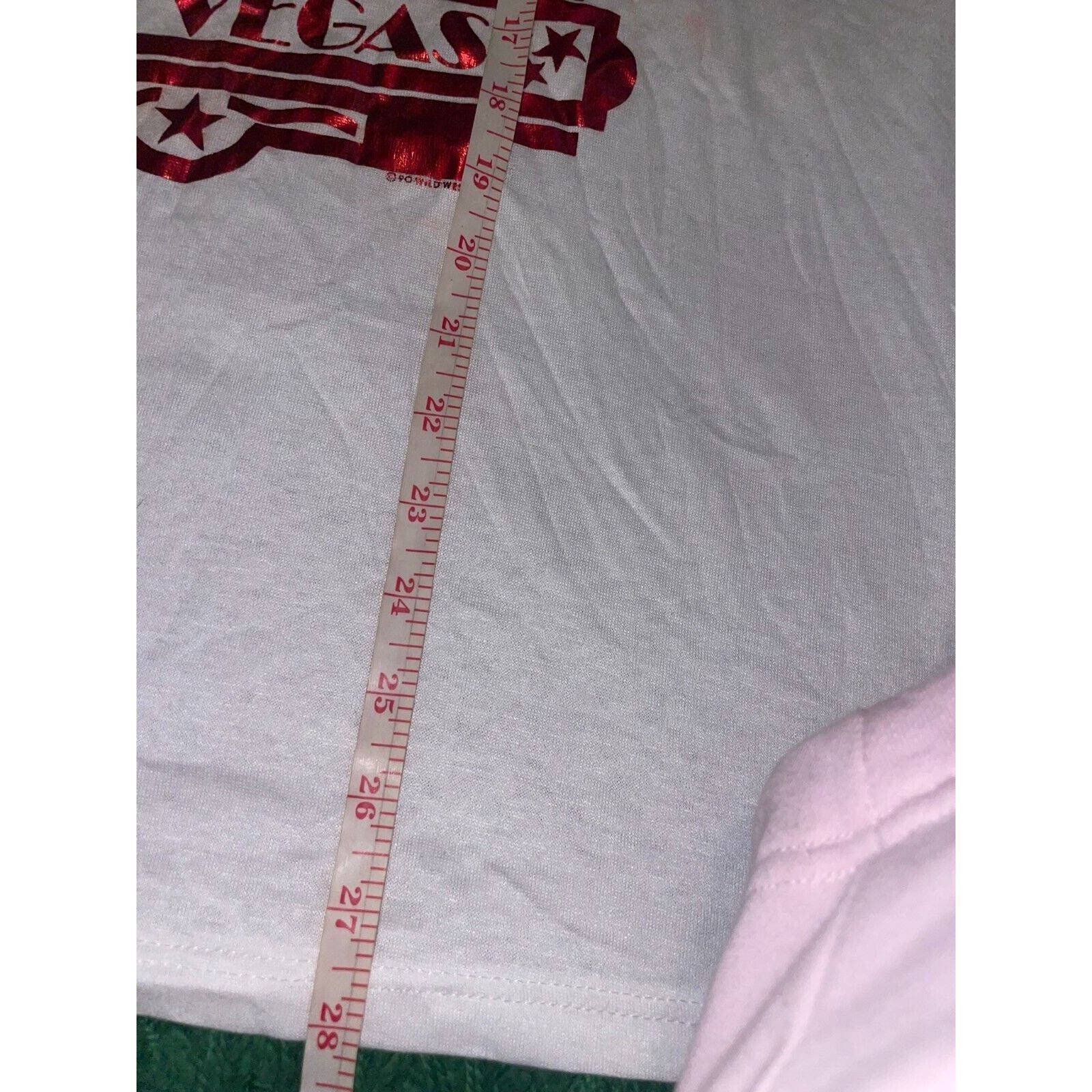 Jerzees Vintage Las Vegas Shirt Reflective Graphic White L White Tee Size US L / EU 52-54 / 3 - 12 Thumbnail