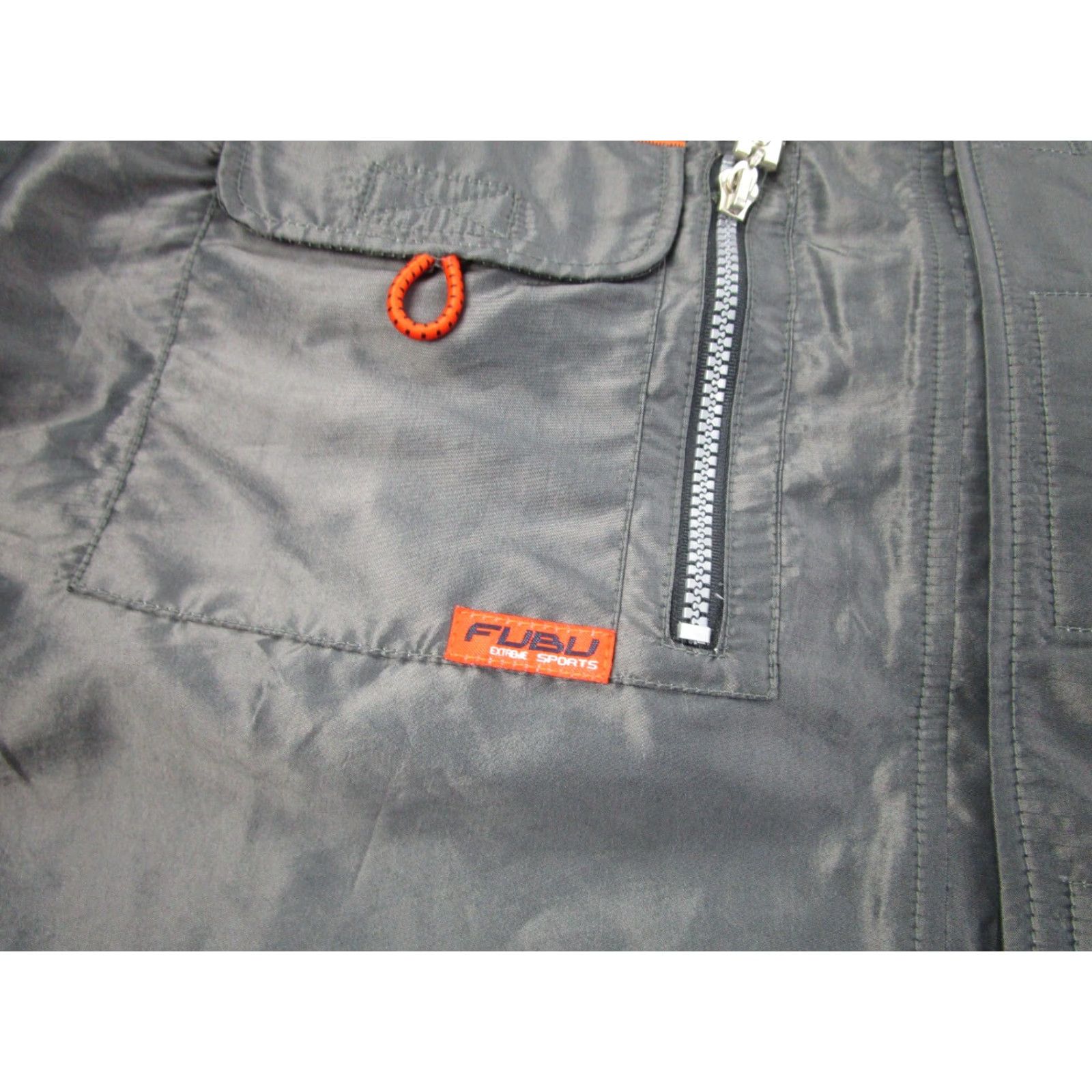 Fubu VINTAGE FUBU Jacket Windbreaker Mens 2XL Gray Hip Hop Baggy Nylon Sleeveless Zip Coat Powered by Pockets Size US XXL / EU 58 / 5 - 3 Thumbnail