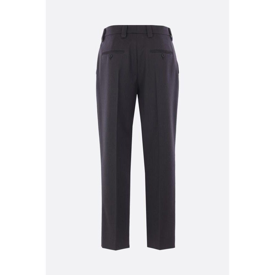 Prada PRADA Grey Wool Gabardine Cropped Trousers New & Authentic ( Size 28" / US 6 / IT 42 - 2 Thumbnail