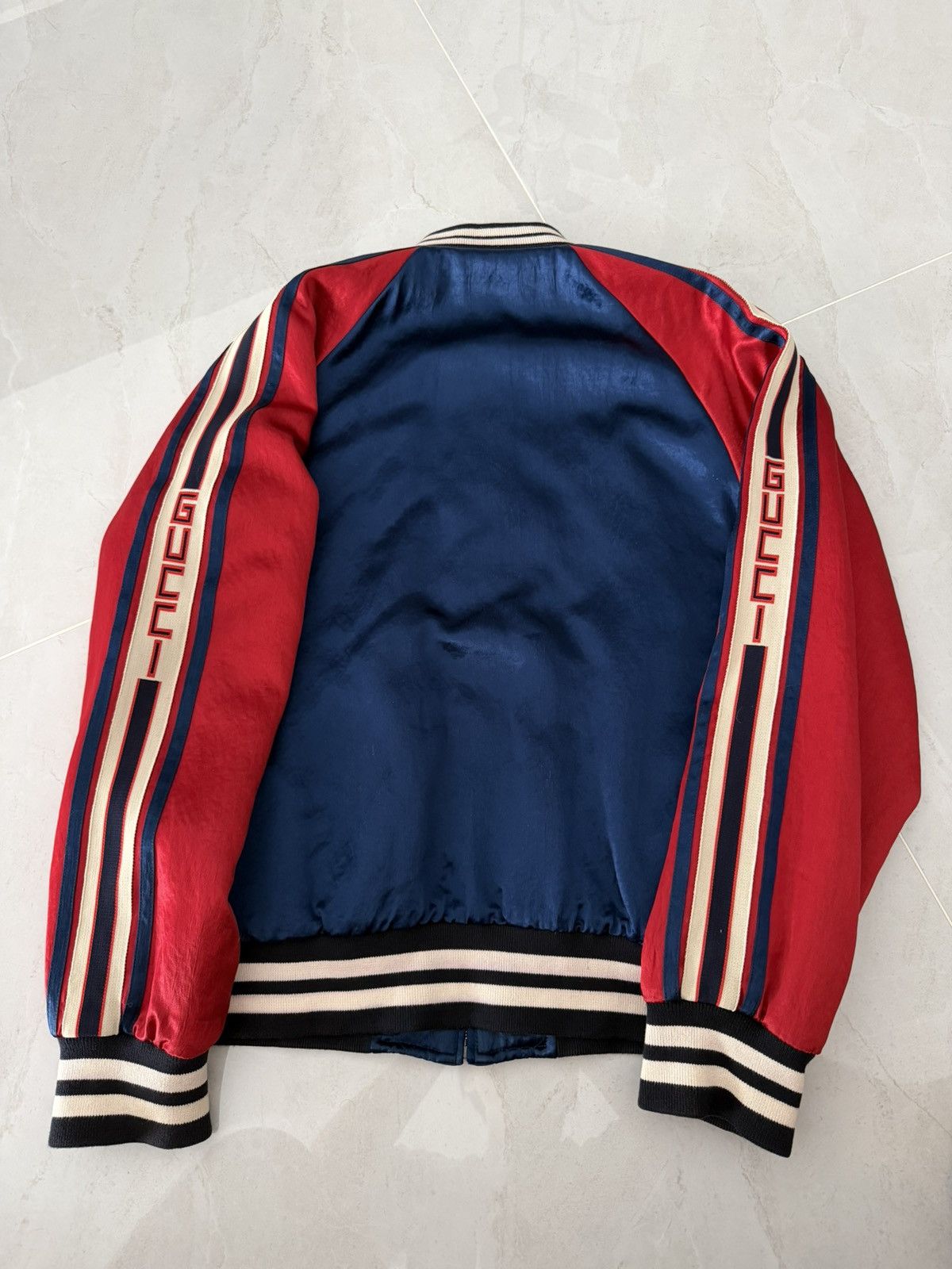 Gucci Gucci Bicolor Silk Logo Jacket Sz.50 Size US M / EU 48-50 / 2 - 3 Thumbnail