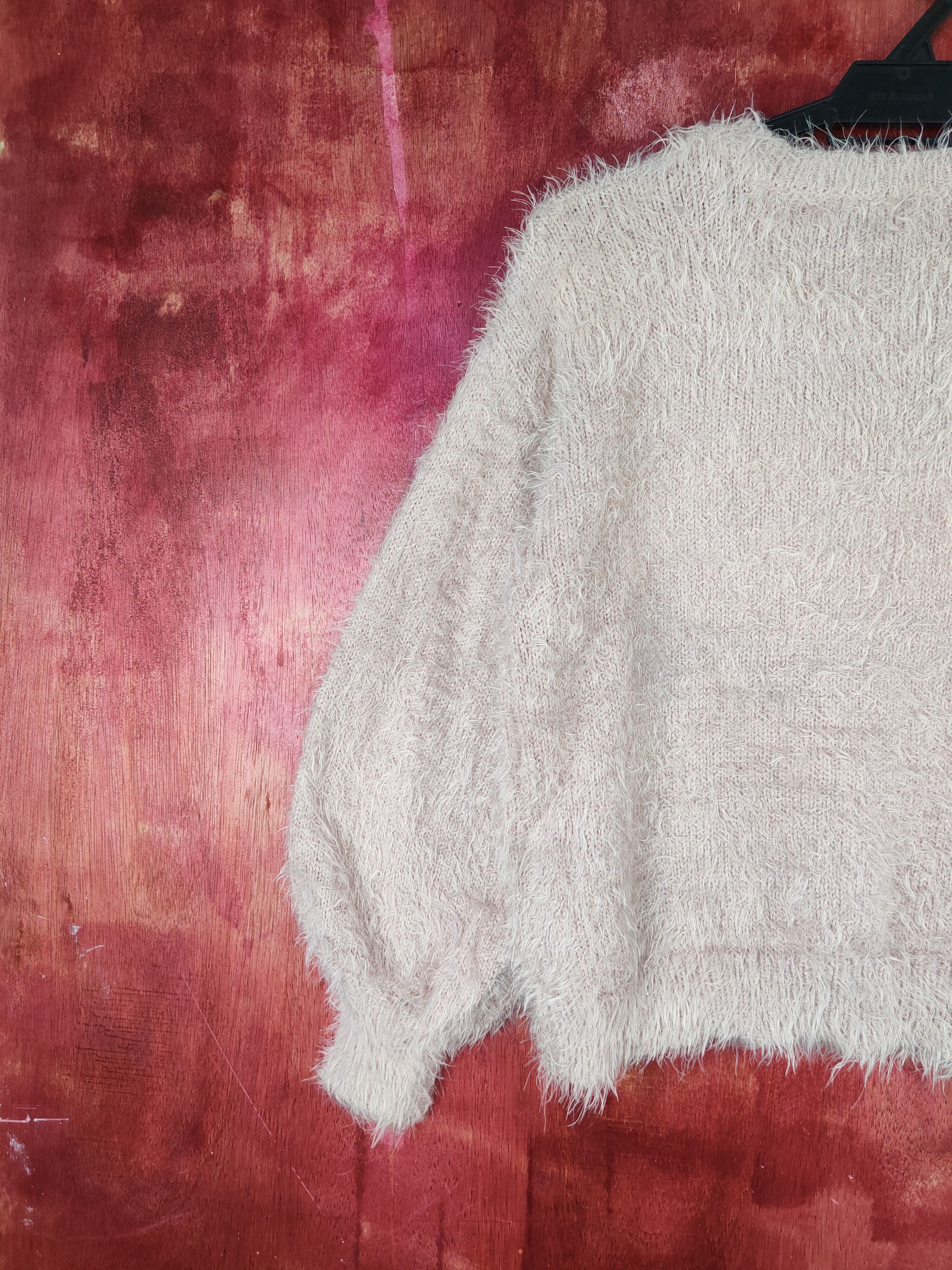 GU GU Pink Shag Shaggy Fur Mohair Knitwear #S2067 Size S / US 4 / IT 40 - 8 Thumbnail
