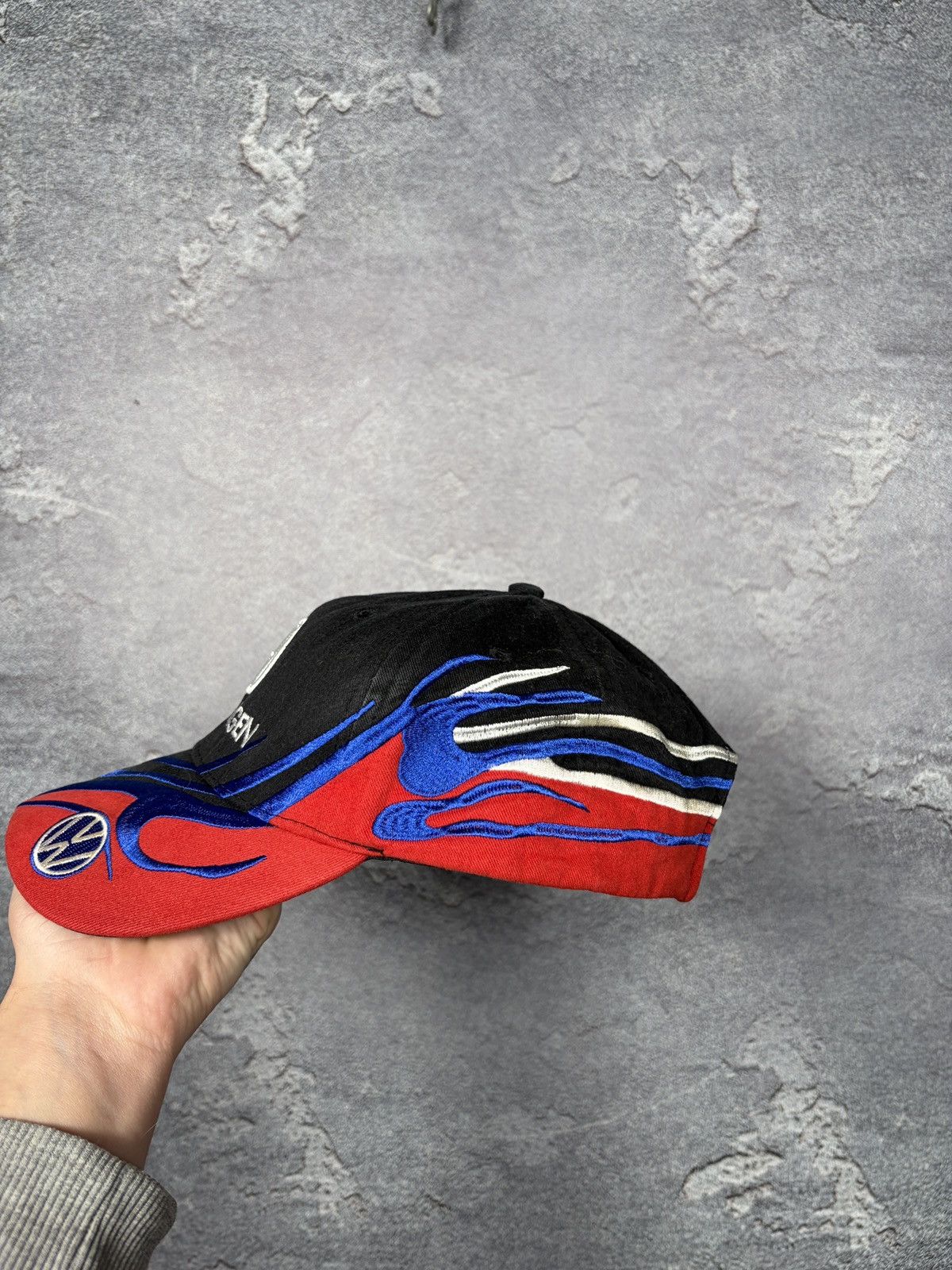Vintage Vintage Volkswagen Racing Flames Y2k Drip Hat Cap Streetwear Size ONE SIZE - 5 Thumbnail