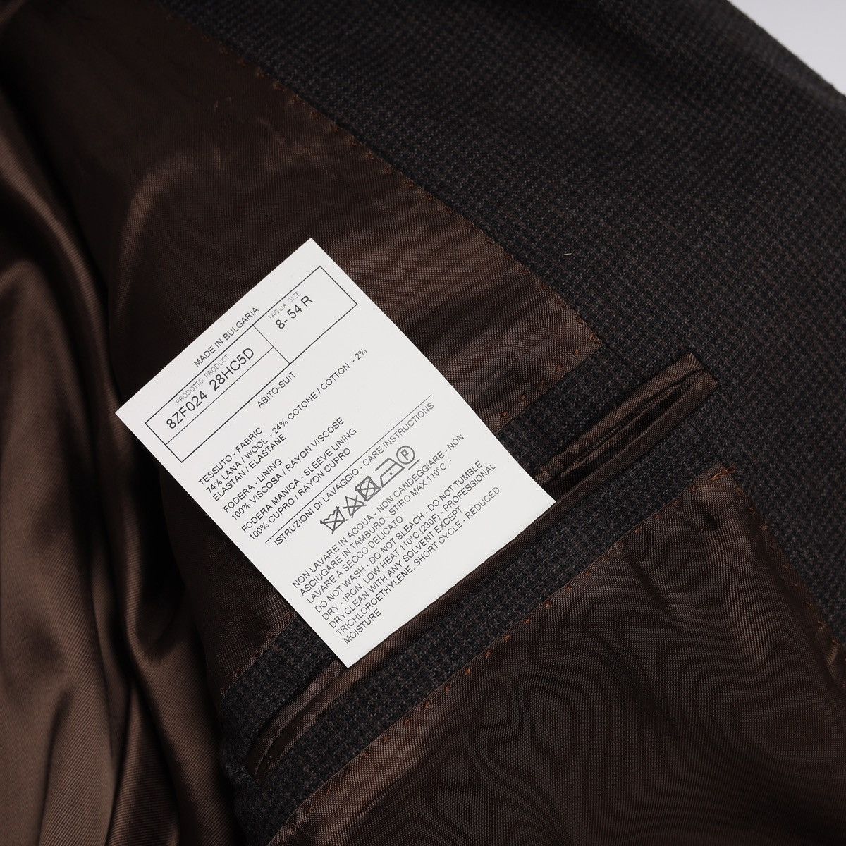 Ermenegildo Zegna Ermenegildo Zegna Brown Abito Suit Wool Cotton Blazer Pants Size 44R - 10 Thumbnail