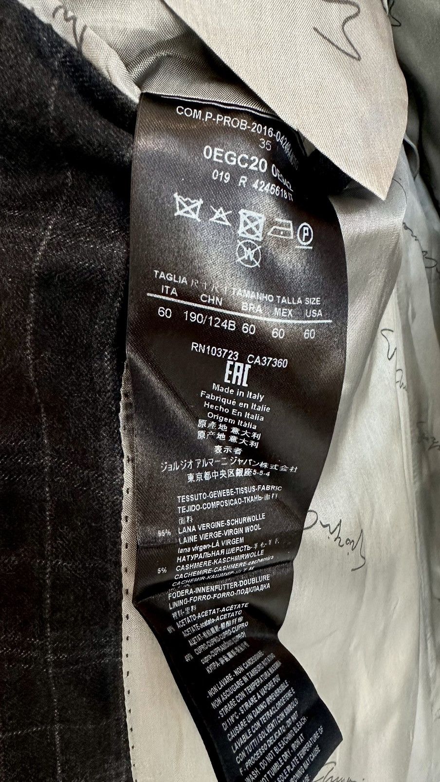 Giorgio Armani Men’s blazer GIORGIO ARMANI Size 50R - 8 Thumbnail