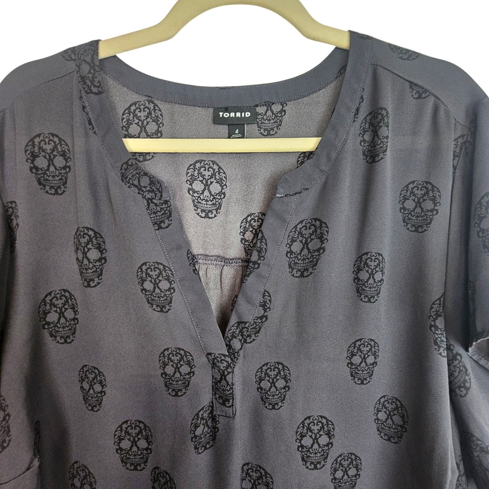 Torrid Torrid Womens Skull Print Tunic Plus Size 4X Gothic Grunge Size 4XL / US 24-26 - 2 Thumbnail