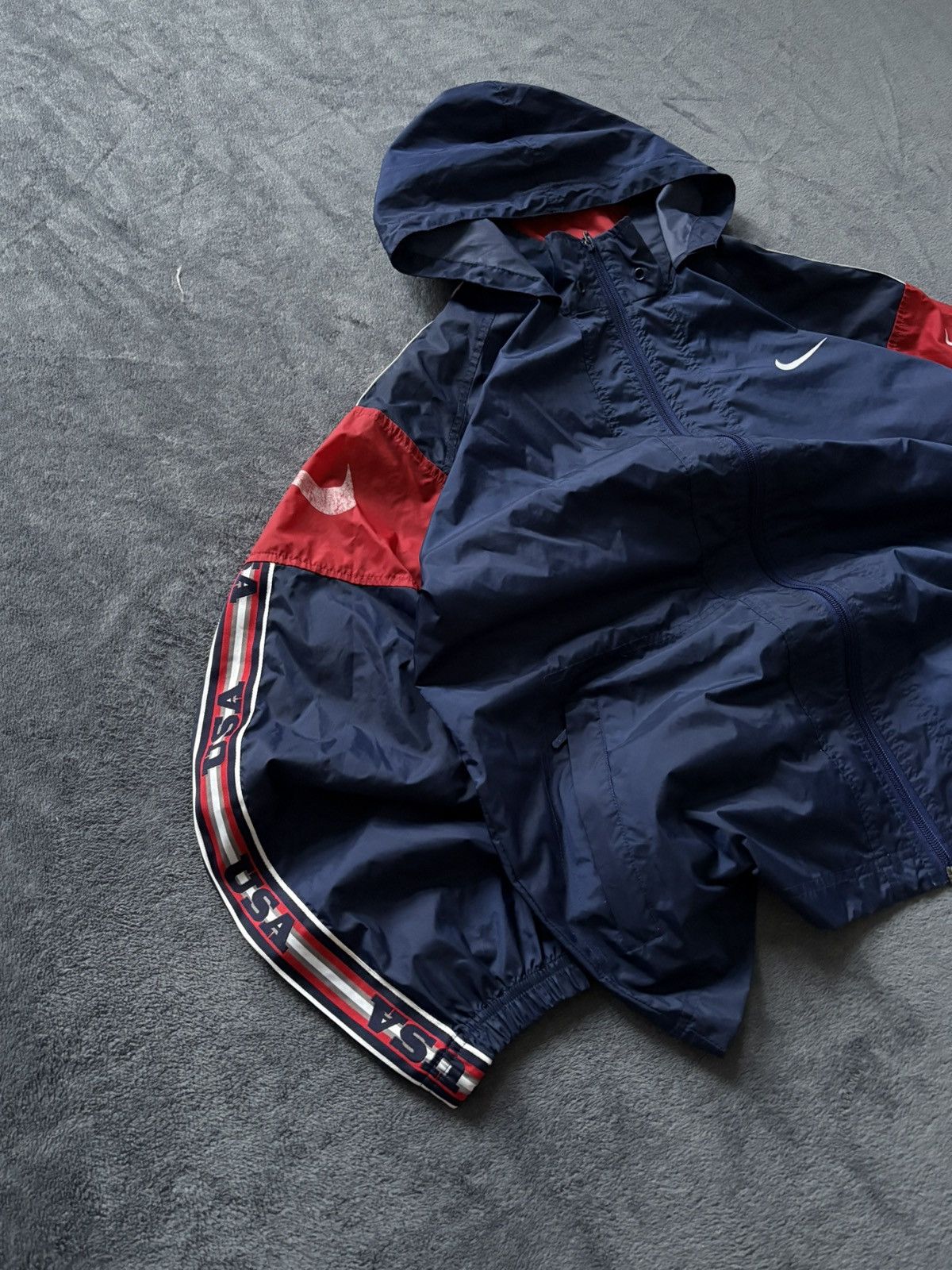 Nike 90s Nike Vintage USA Track Nylon Lampas Jacket Drill Y2K Size US M / EU 48-50 / 2 - 4 Thumbnail