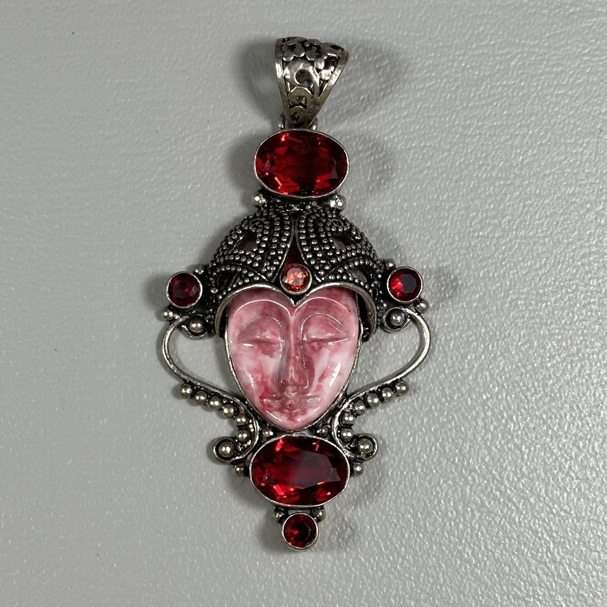 Other Mother Earth Goddess Jewelry Garnet Stone Silver Pendant Size ONE SIZE - 1 Thumbnail